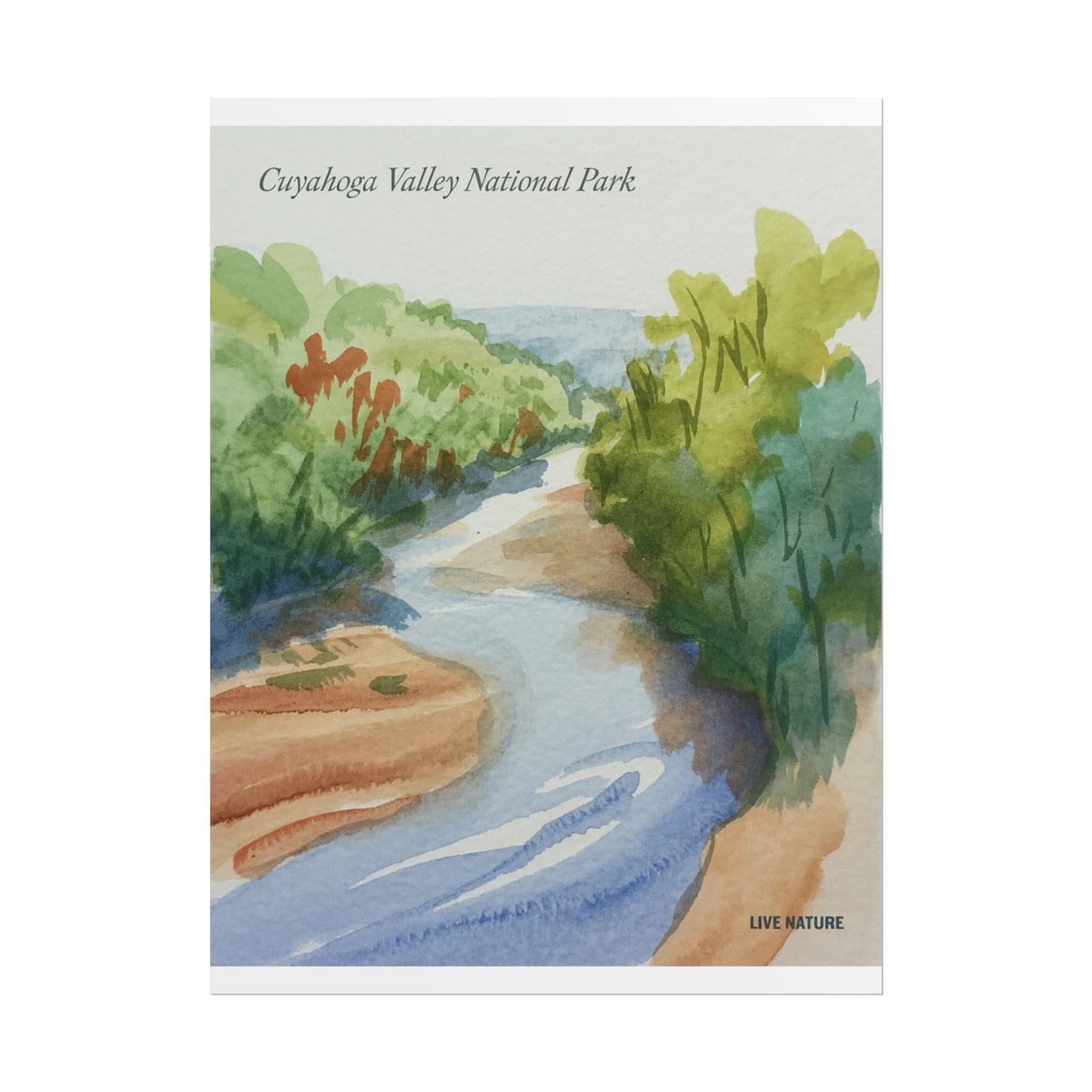 Cuyahoga Valley National Park Watercolor Art Print