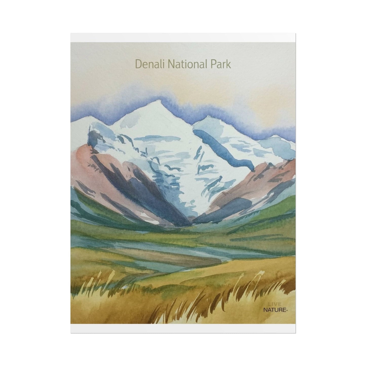Denali National Park Watercolor Art Print