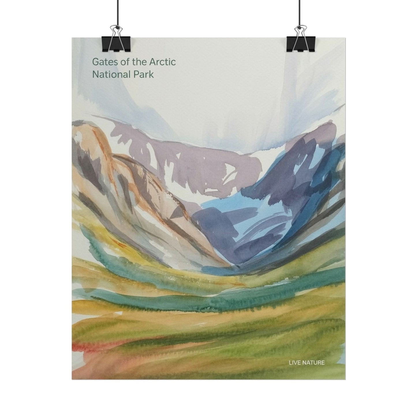 Gates of the Arctic Watercolor Poster Print