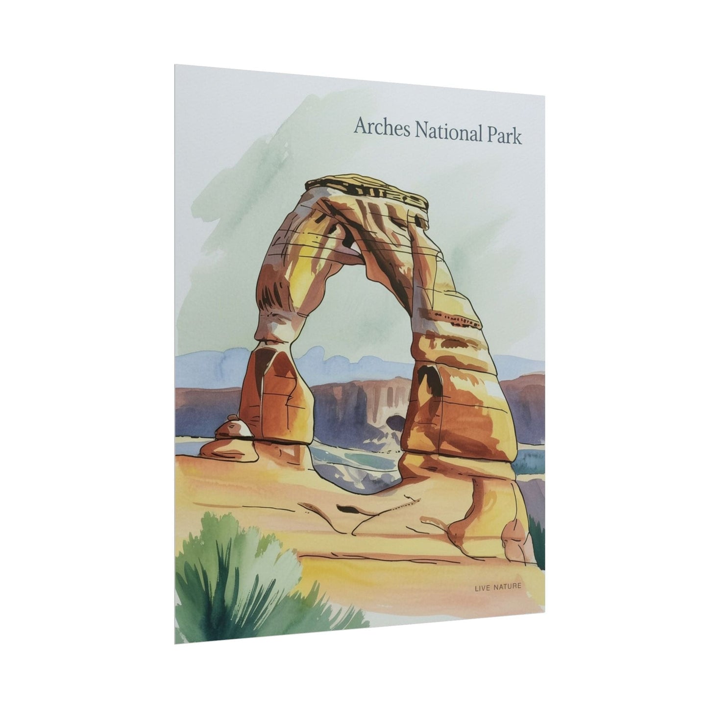 Delicate Arch Watercolor Print Arches National Park