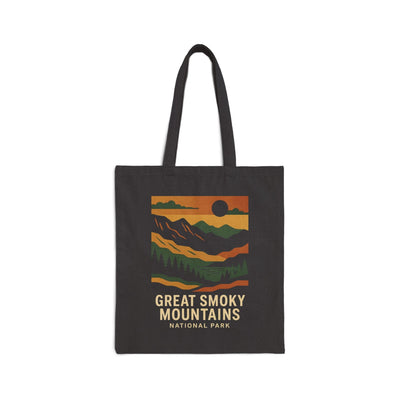 Cotton Canvas Tote Bag - great smoky mountains (Front Only) - Cotton Canvas Tote Bag