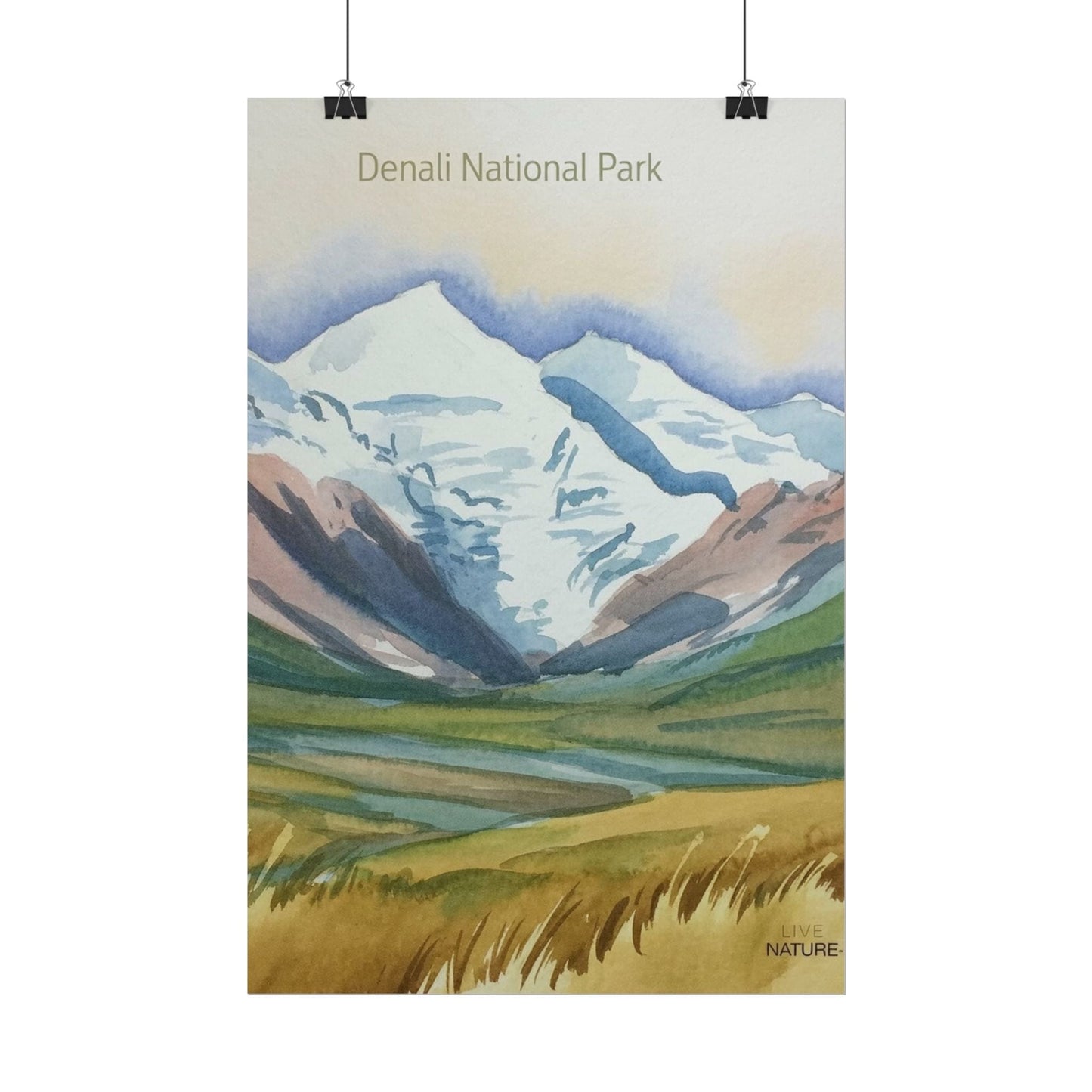 Denali National Park Watercolor Art Print
