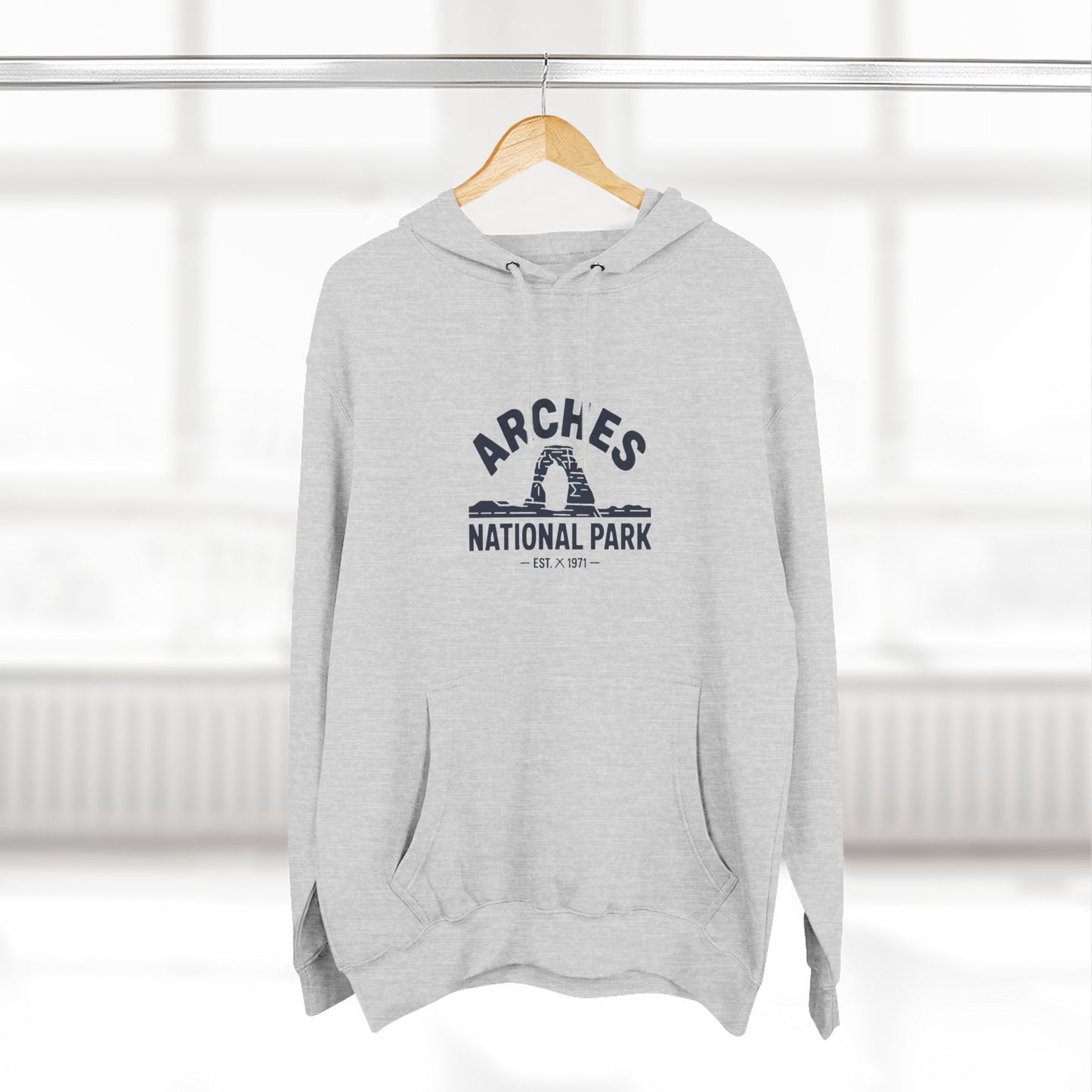 Arches National Park Graphic Fleece Hoodie White