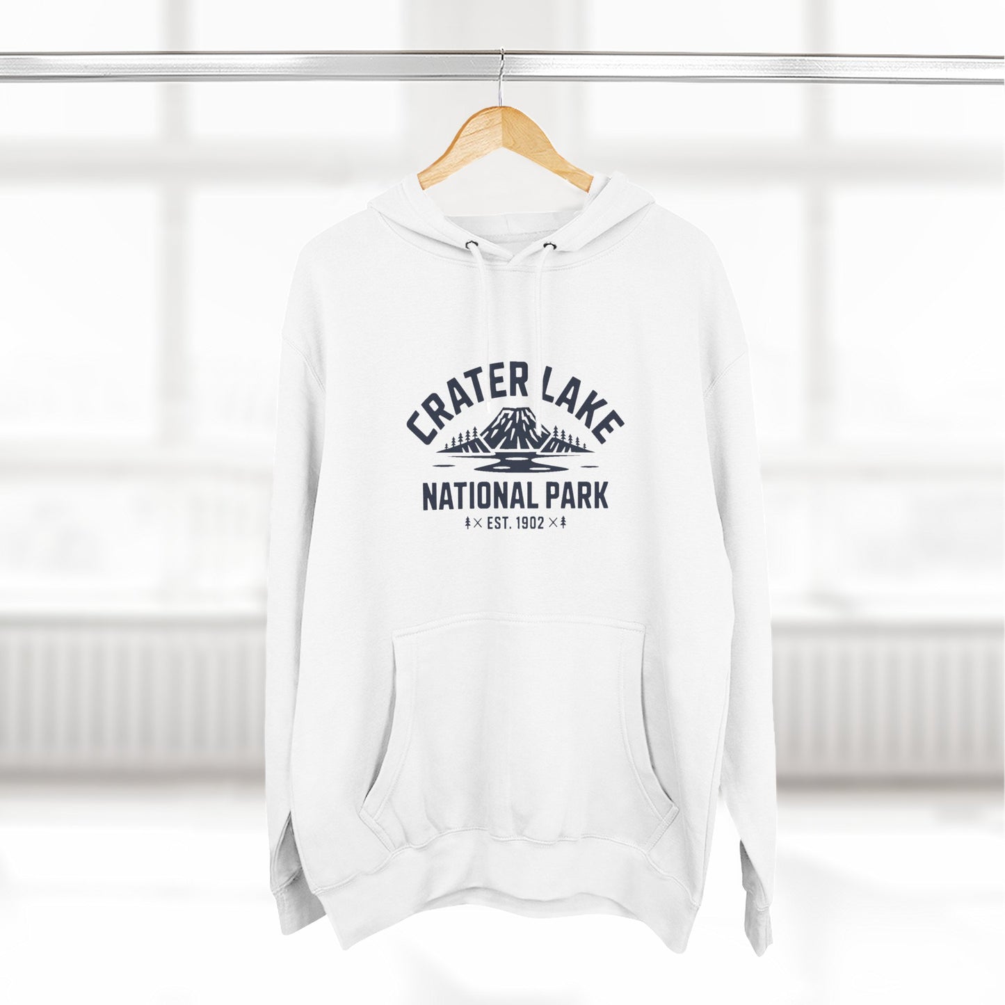 Crater Lake National Park Fleece Hoodie Ring Spun Cotton