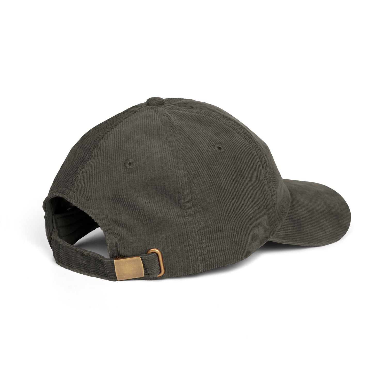 Sea Turtle Embroidered Black Corduroy Cap