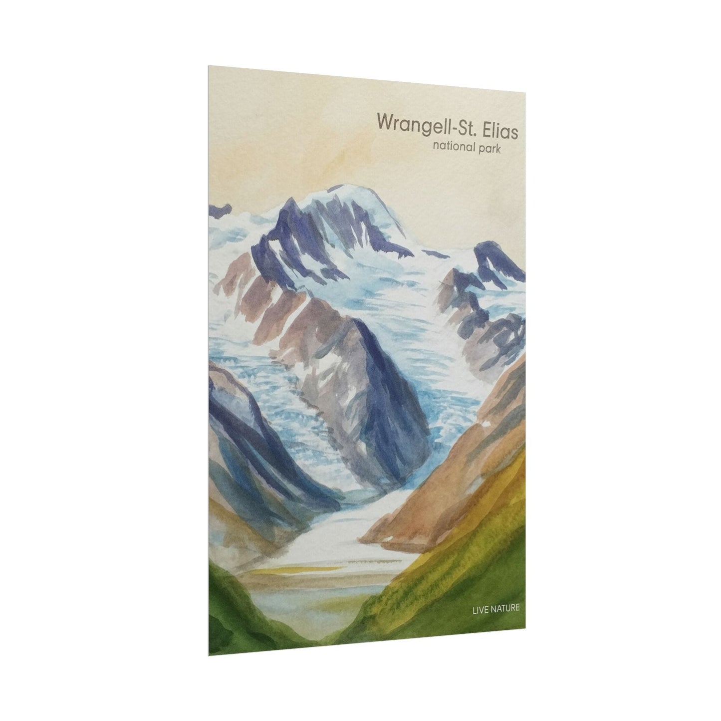 Wrangell-St. Elias National Park Watercolor Print