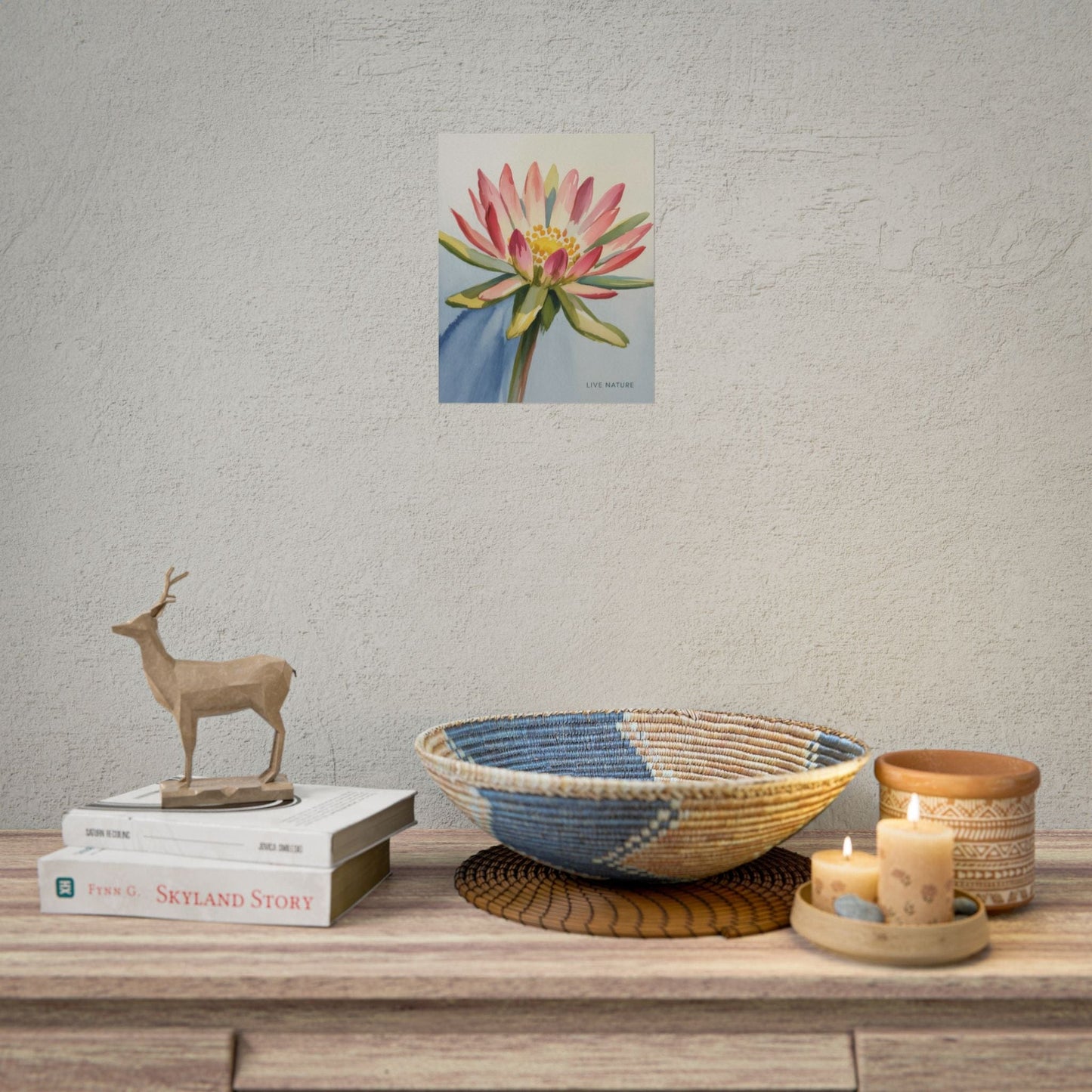 Bitterroot Flower Watercolor Print 'Live Nature