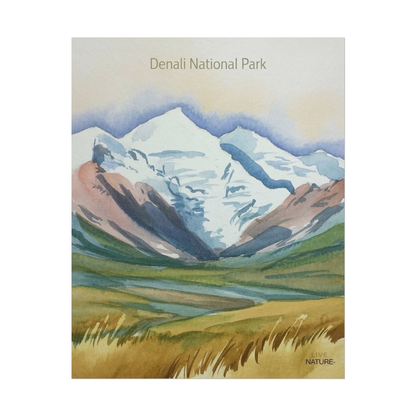 Denali National Park Watercolor Art Print