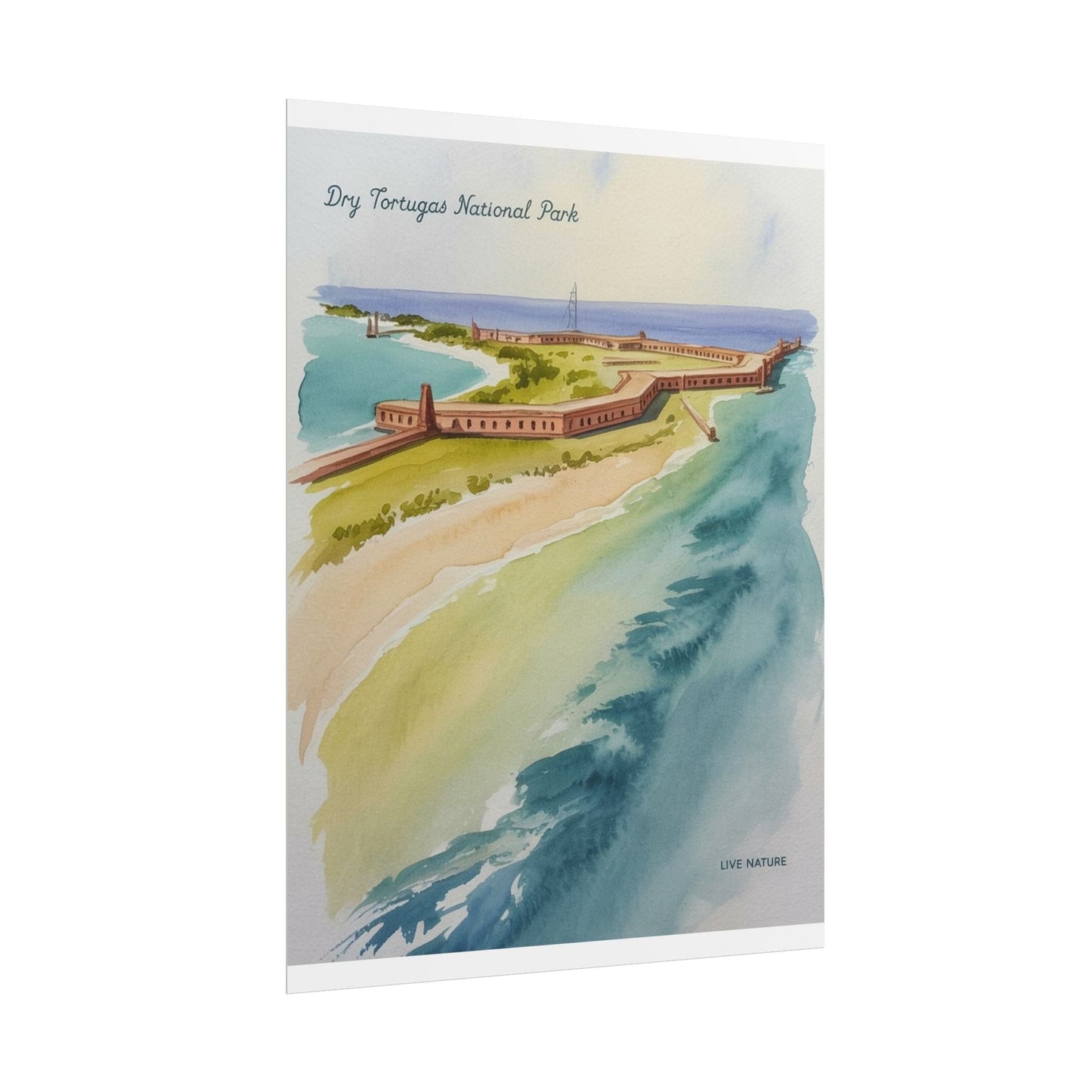 Dry Tortugas National Park Watercolor Print Poster