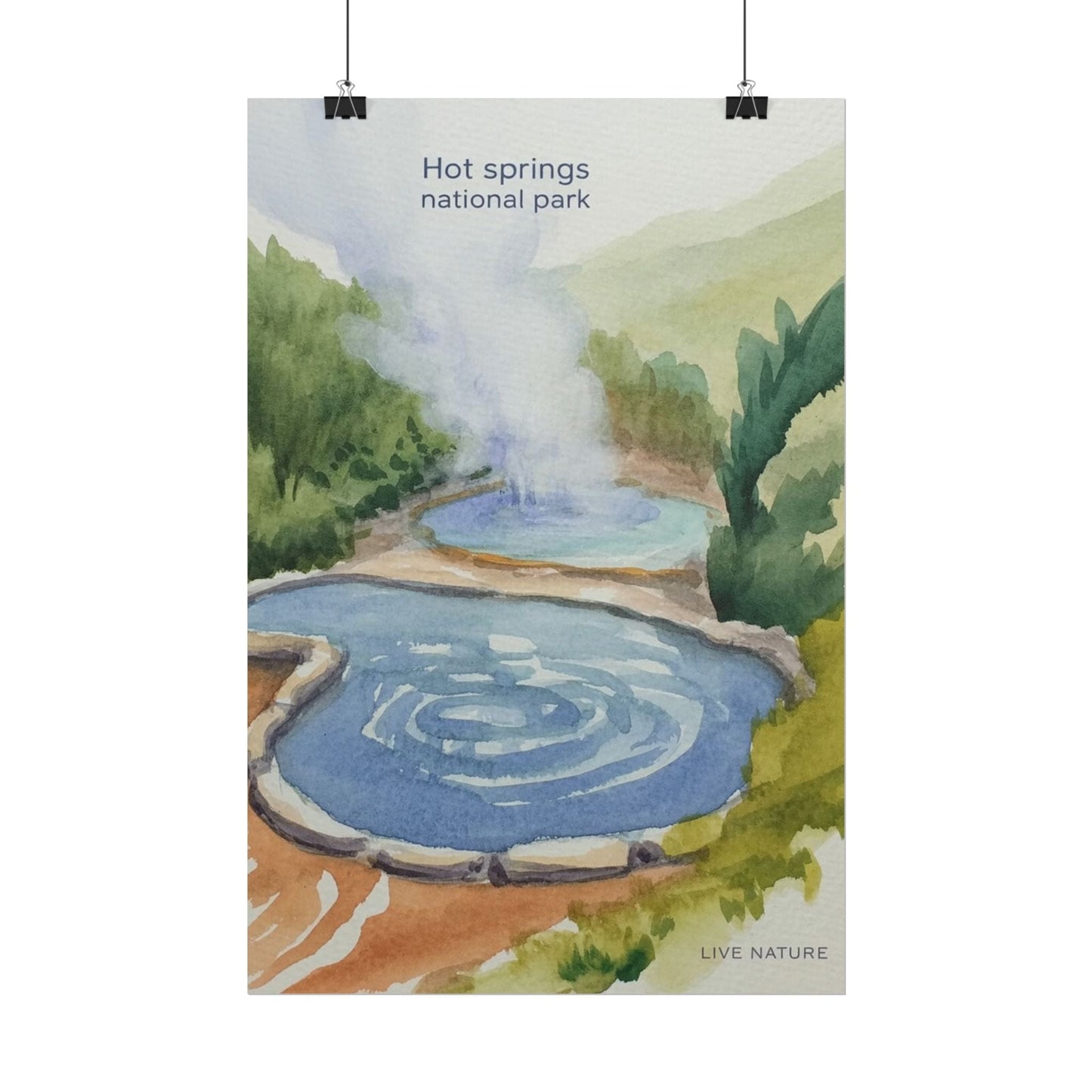 Hot Springs National Park Watercolor Print