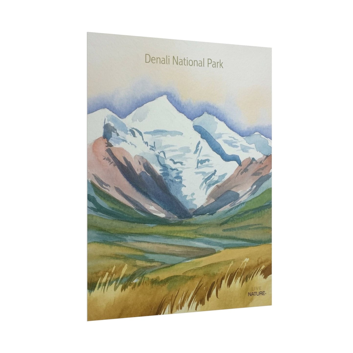 Denali National Park Watercolor Art Print