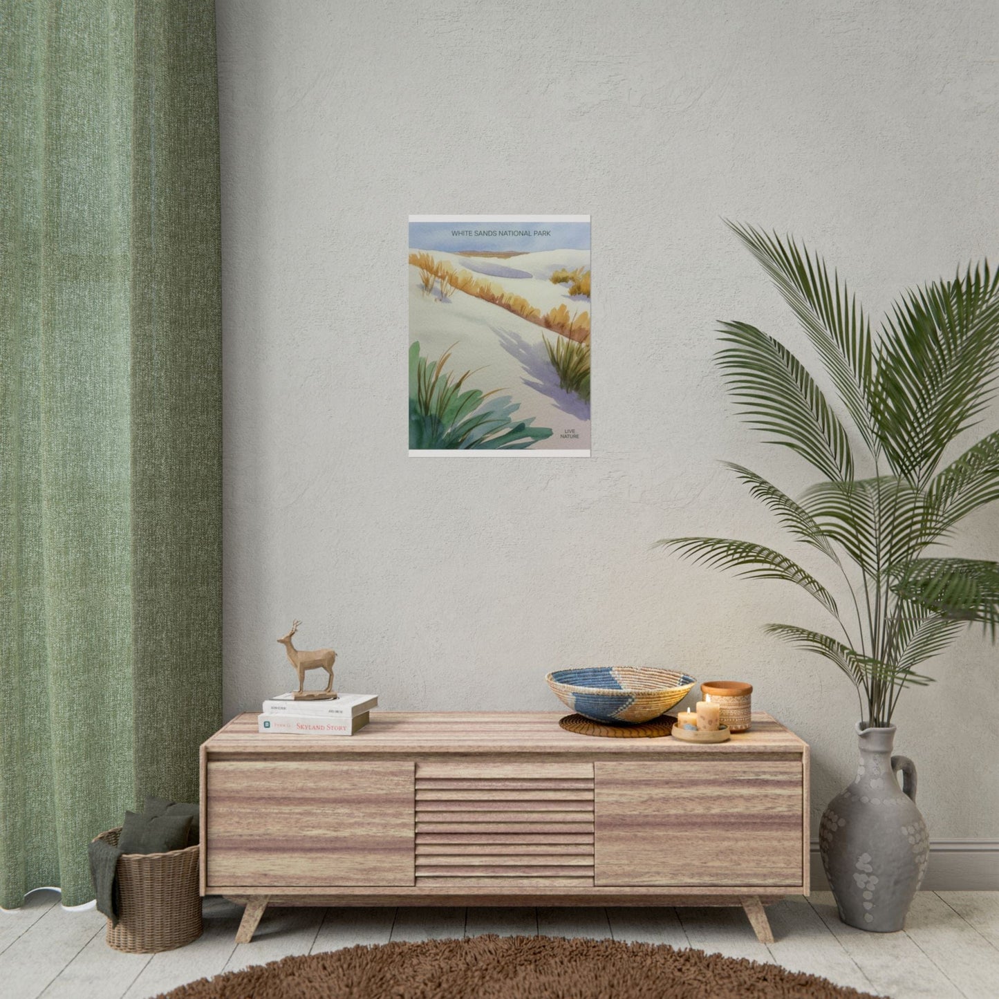 White Sands National Park Watercolor Art Print