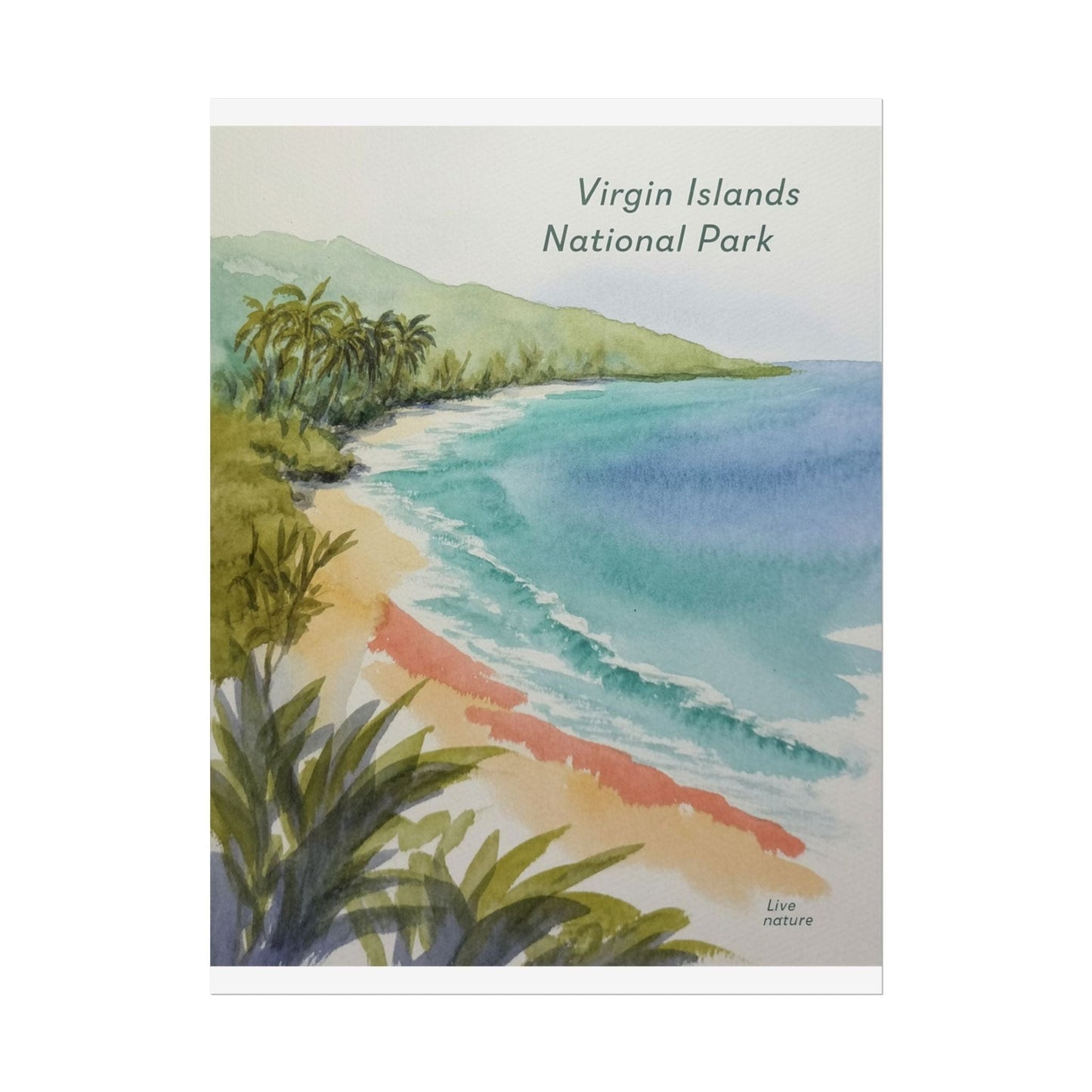 Virgin Islands National Park Watercolor Art Print
