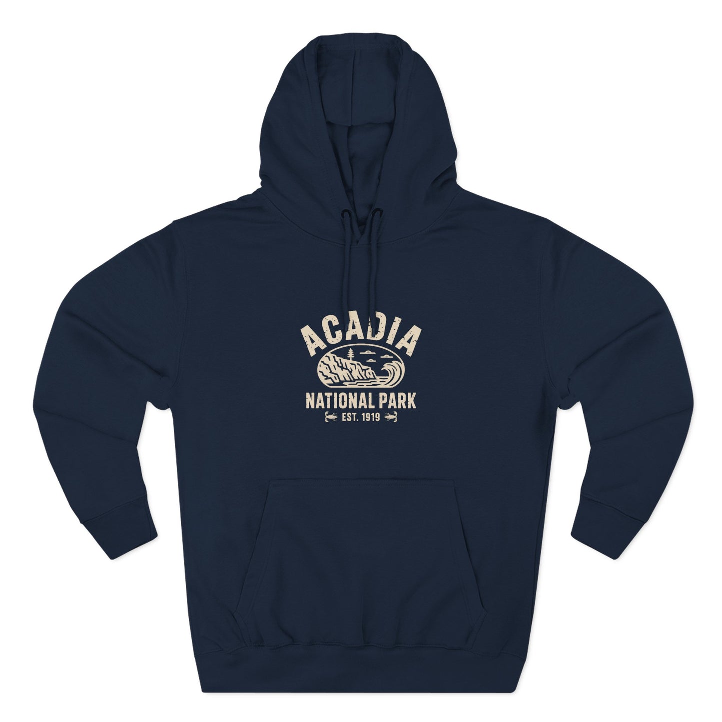 Acadia National Park Fleece Hoodie Ring Spun Cotton