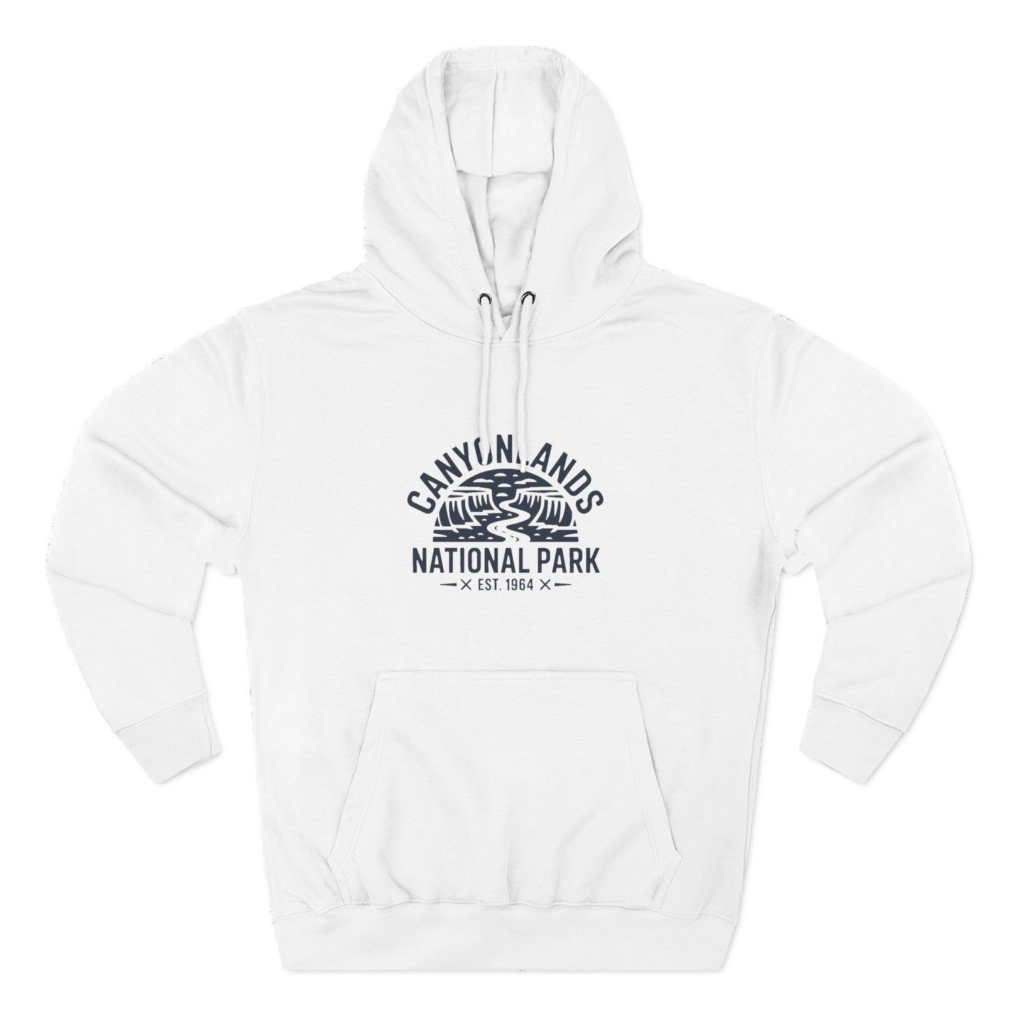 Canyonlands National Park Fleece Hoodie White