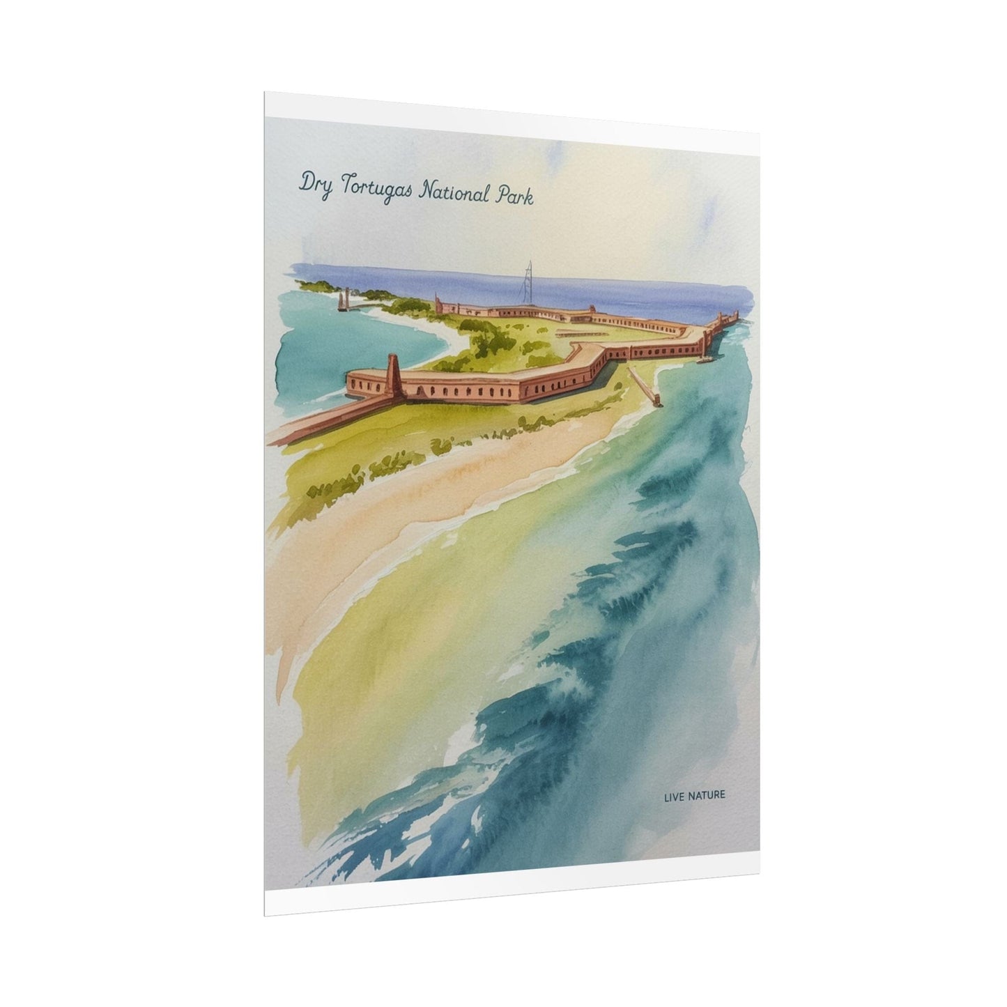 Dry Tortugas National Park Watercolor Print Poster