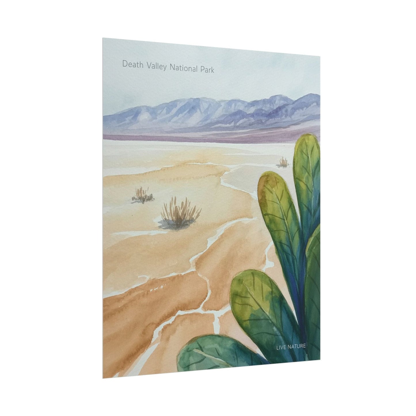 Death Valley National Park Watercolor Poster Print