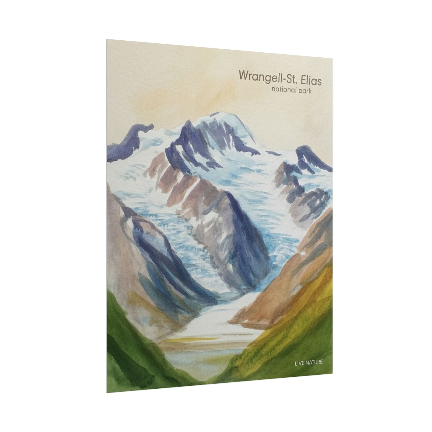 Wrangell-St. Elias National Park Watercolor Print