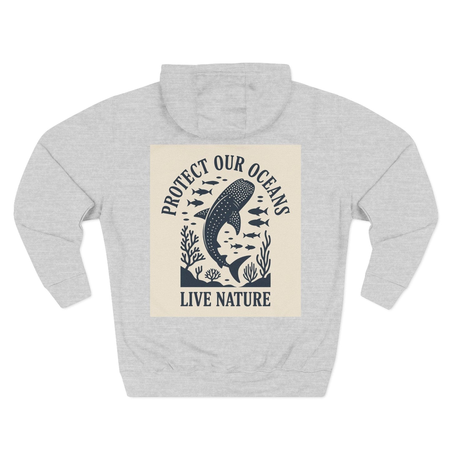 Live Nature Fleece Hoodie Ring Spun Cotton Design