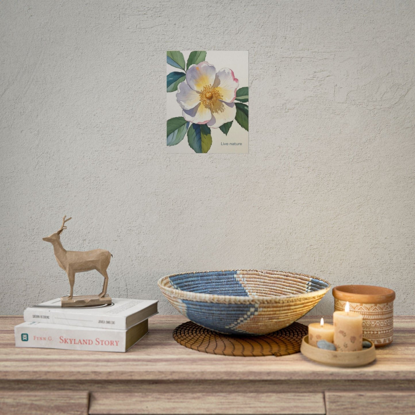 Cherokee Rose Watercolor Art Print 'Live Nature