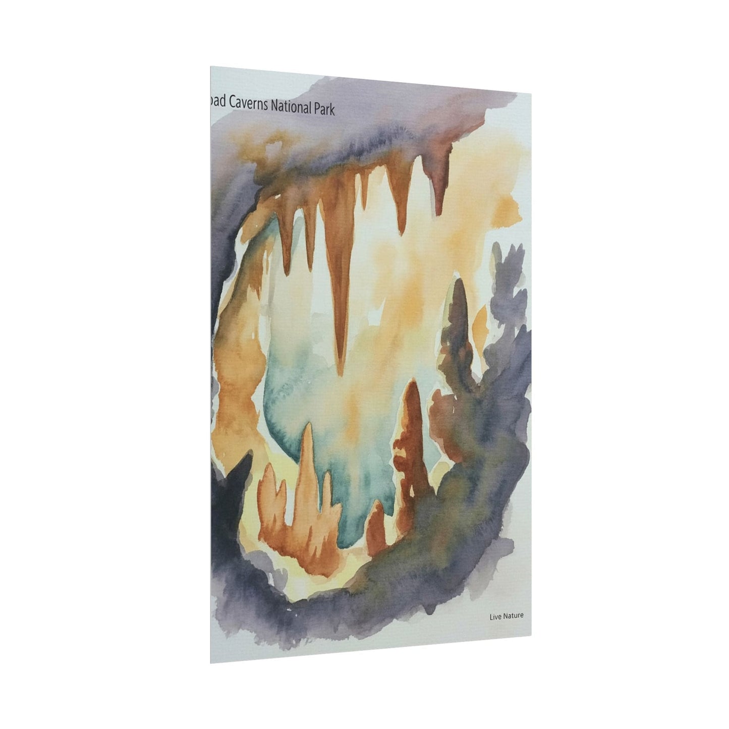 Carlsbad Caverns Watercolor Print Fine Art Poster