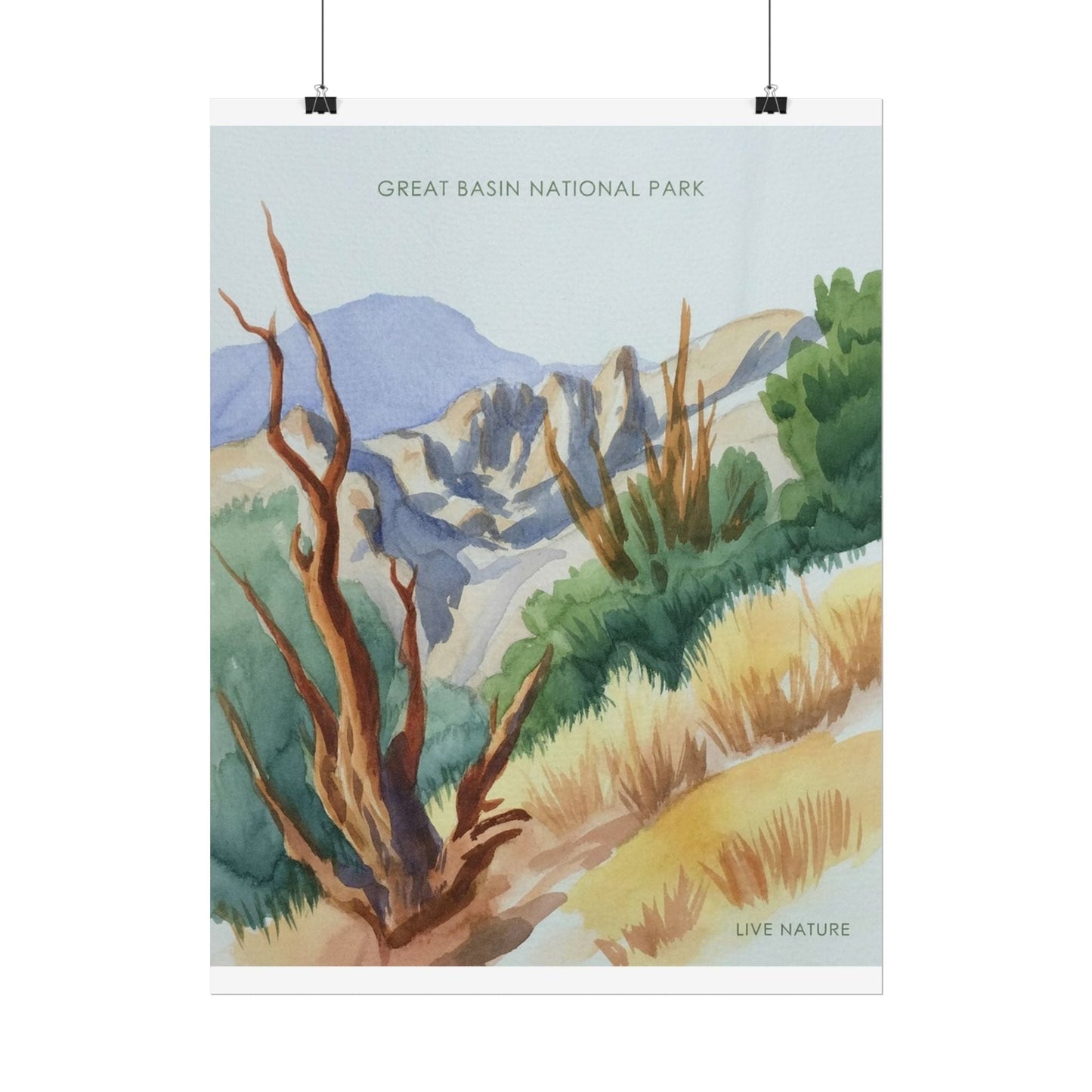 Great Basin National Park Watercolor Art Print