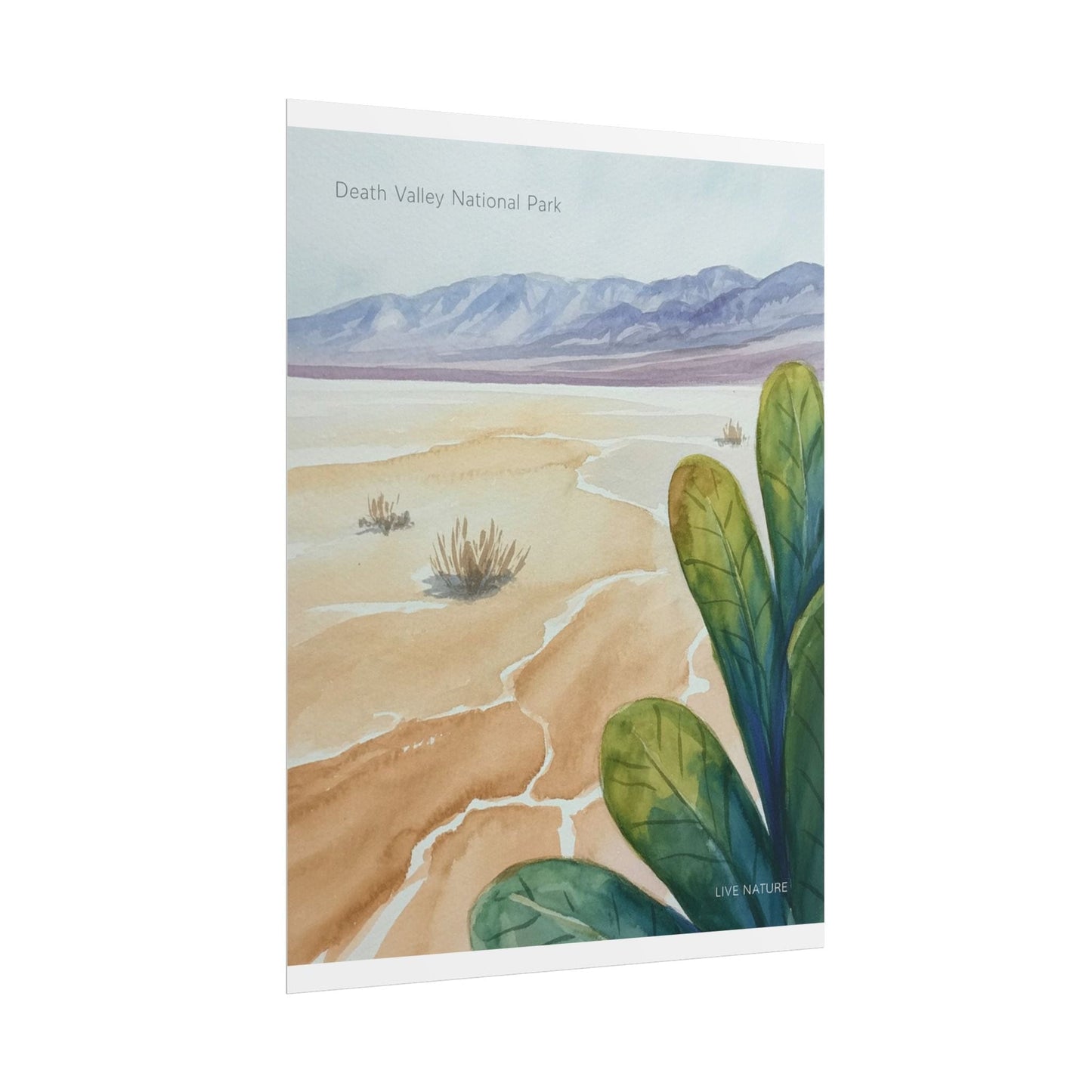 Death Valley National Park Watercolor Poster Print
