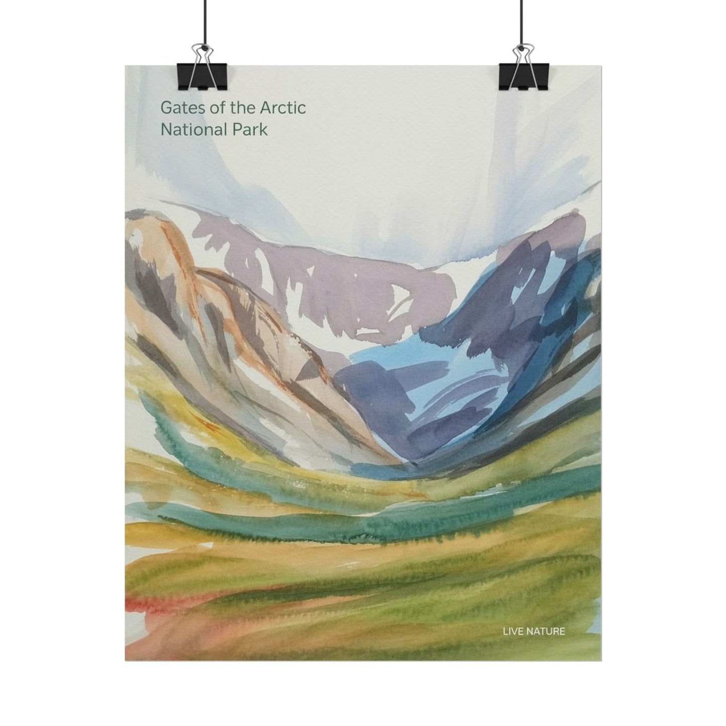 Gates of the Arctic Watercolor Poster Print