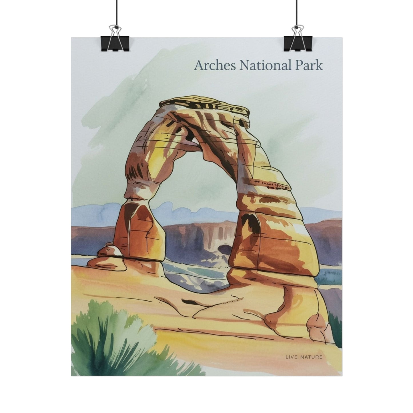 Delicate Arch Watercolor Print Arches National Park