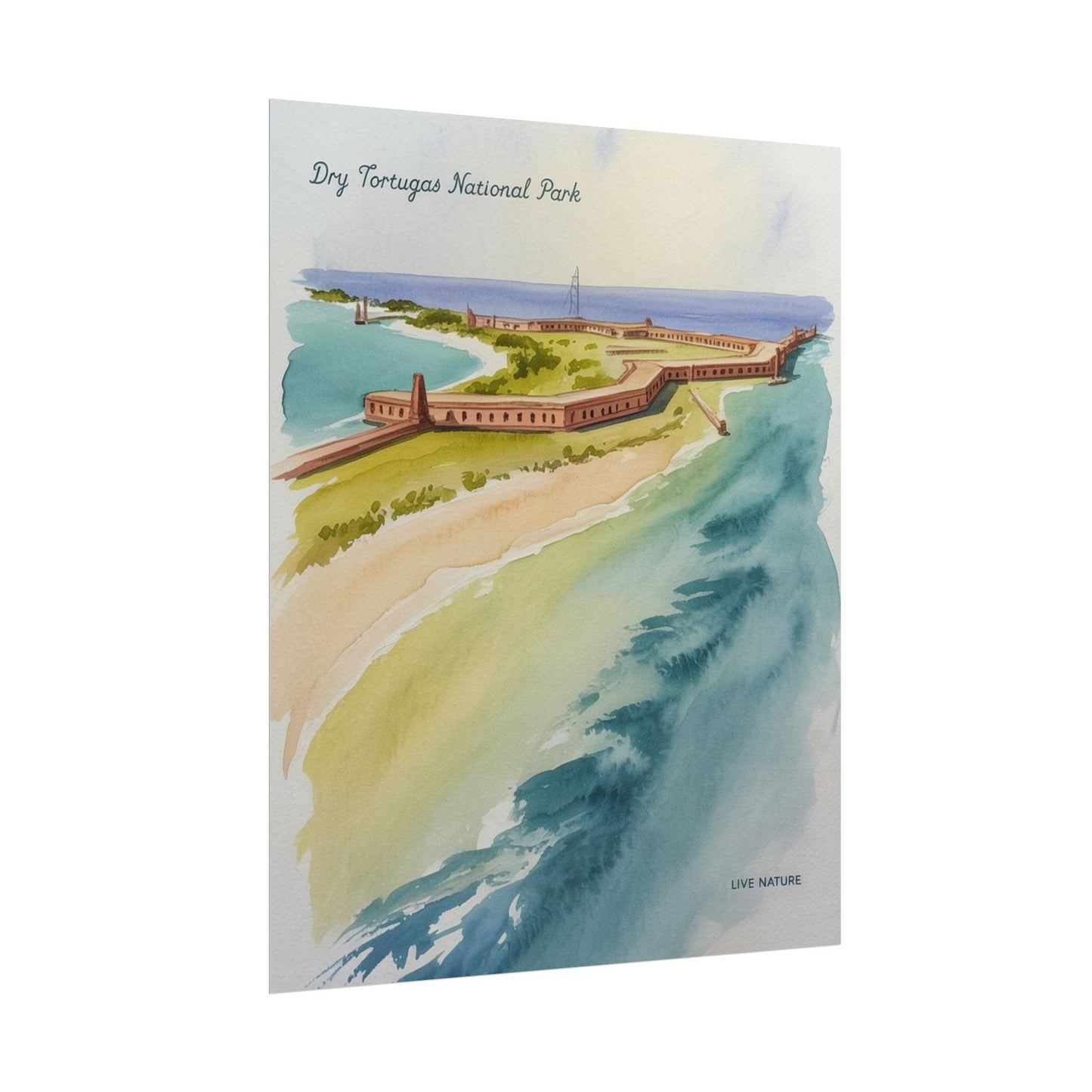 Dry Tortugas National Park Watercolor Print Poster