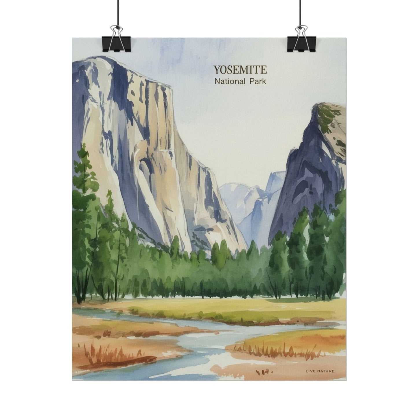 El Capitan Yosemite Watercolor Art Print