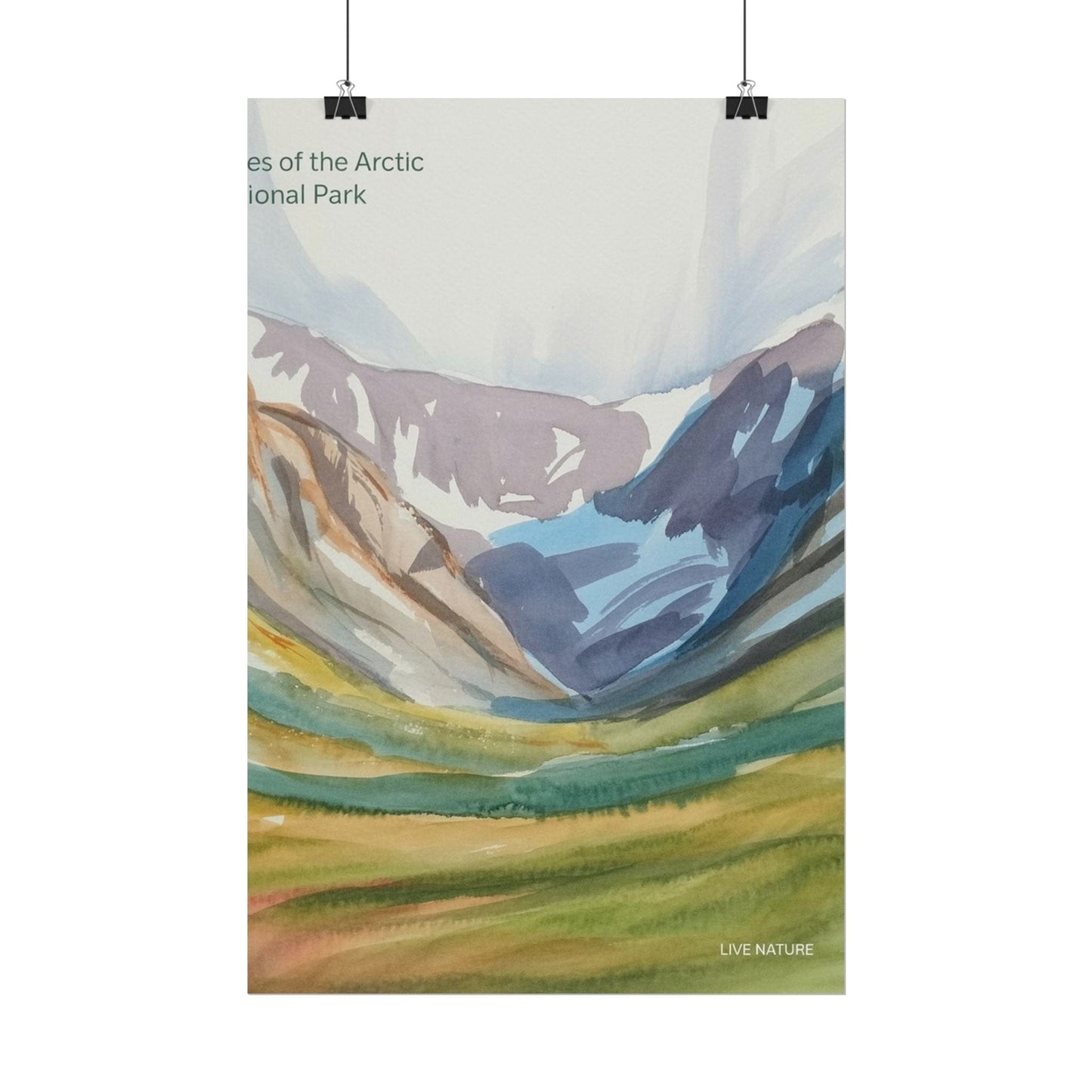 Gates of the Arctic Watercolor Poster Print