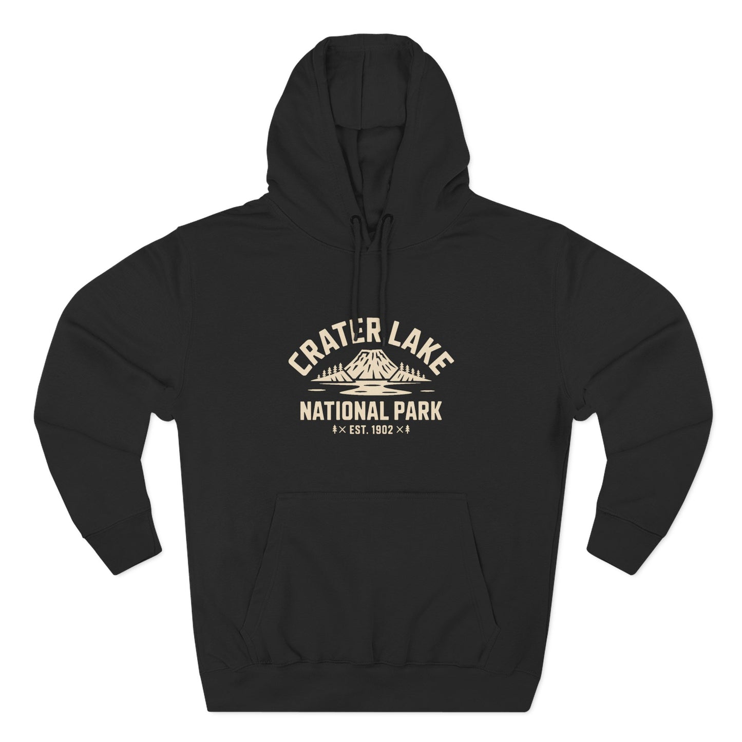 Crater Lake National Park Fleece Hoodie Ring Spun Cotton