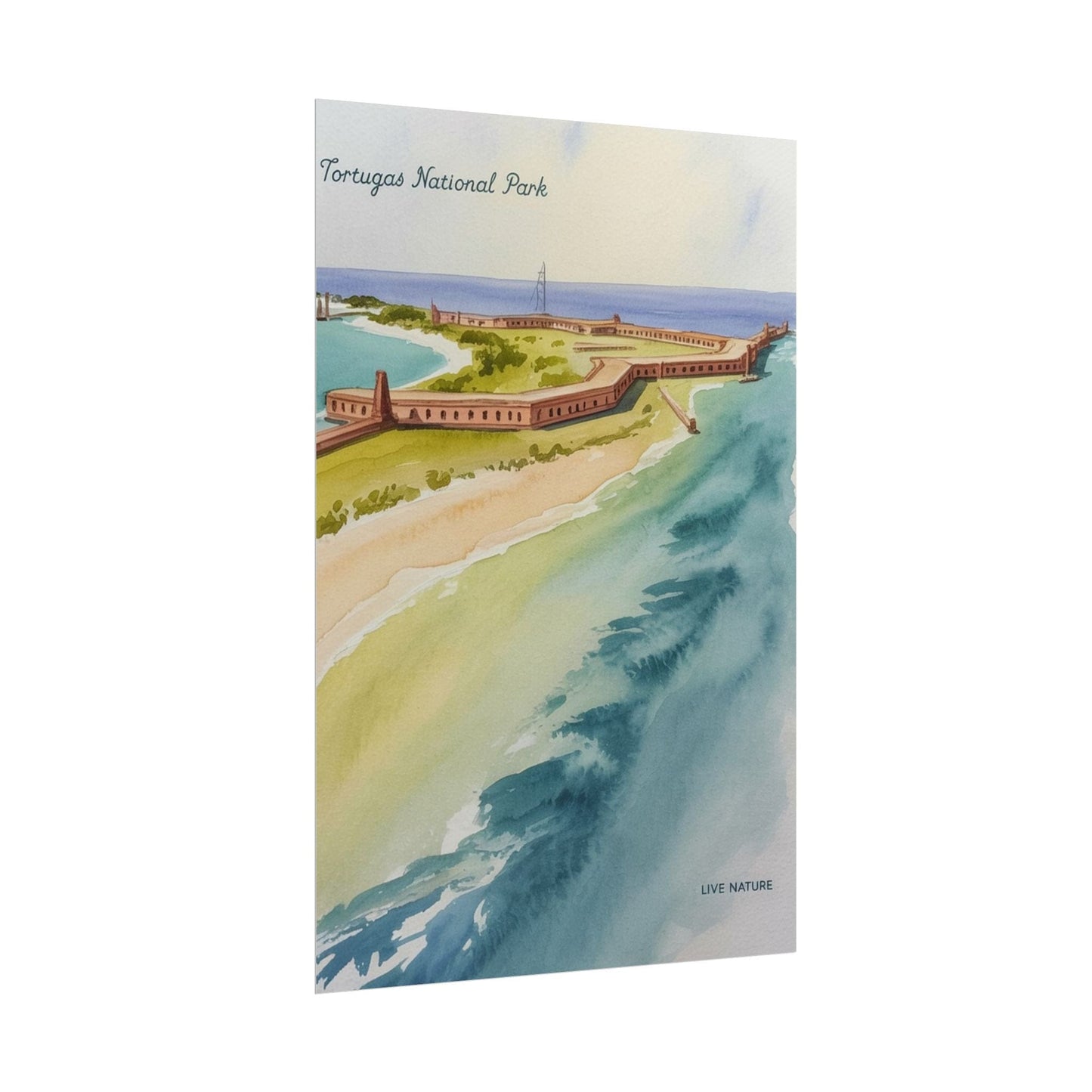Dry Tortugas National Park Watercolor Print Poster