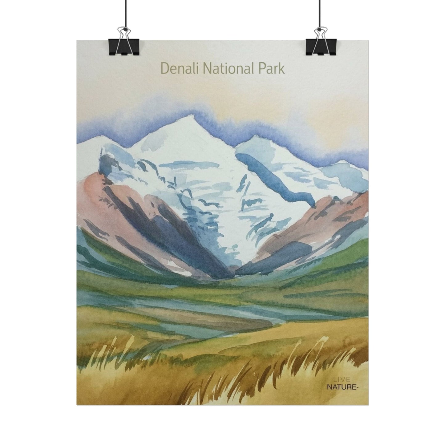Denali National Park Watercolor Art Print