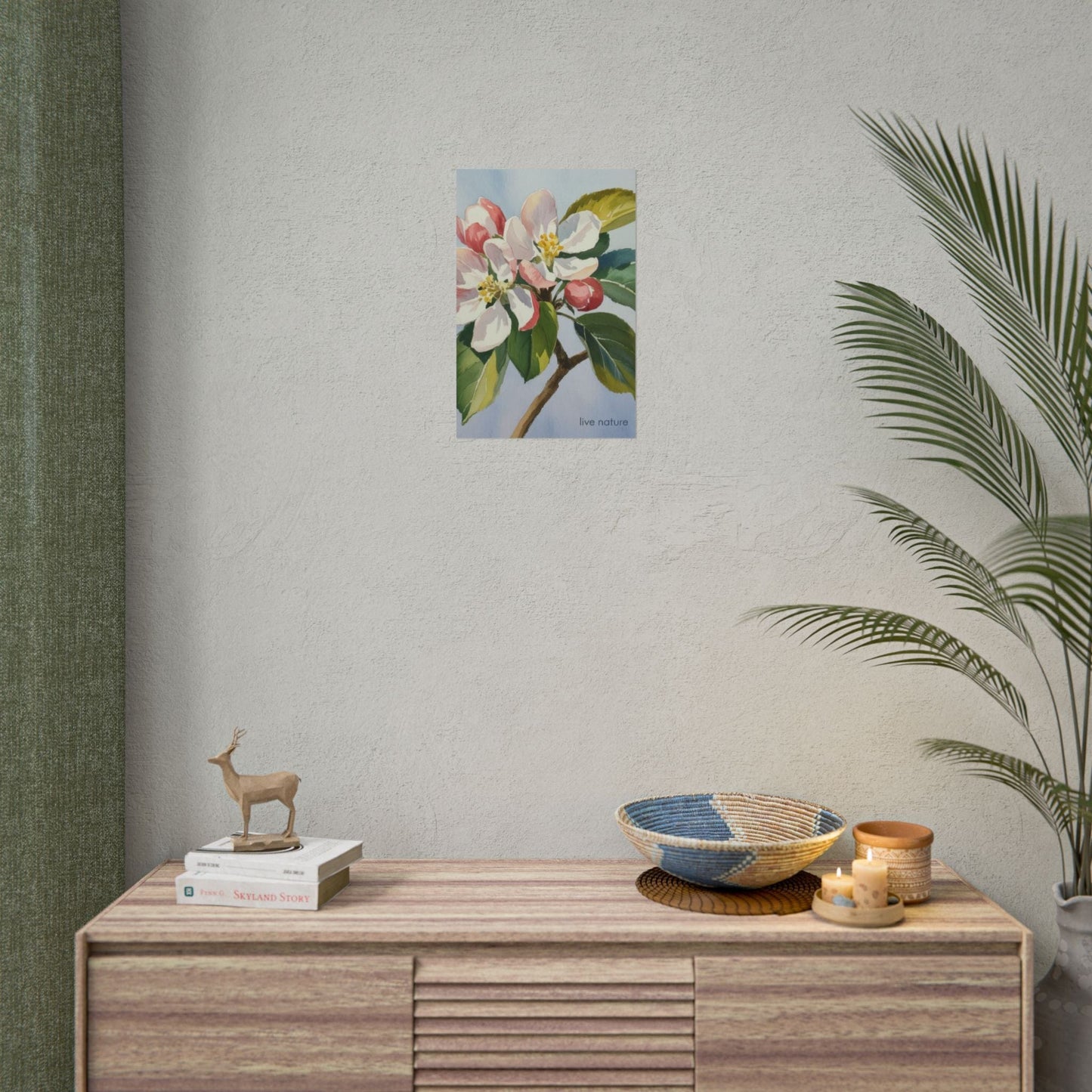 Apple Blossom Watercolor Art Print 'Live Nature' Design