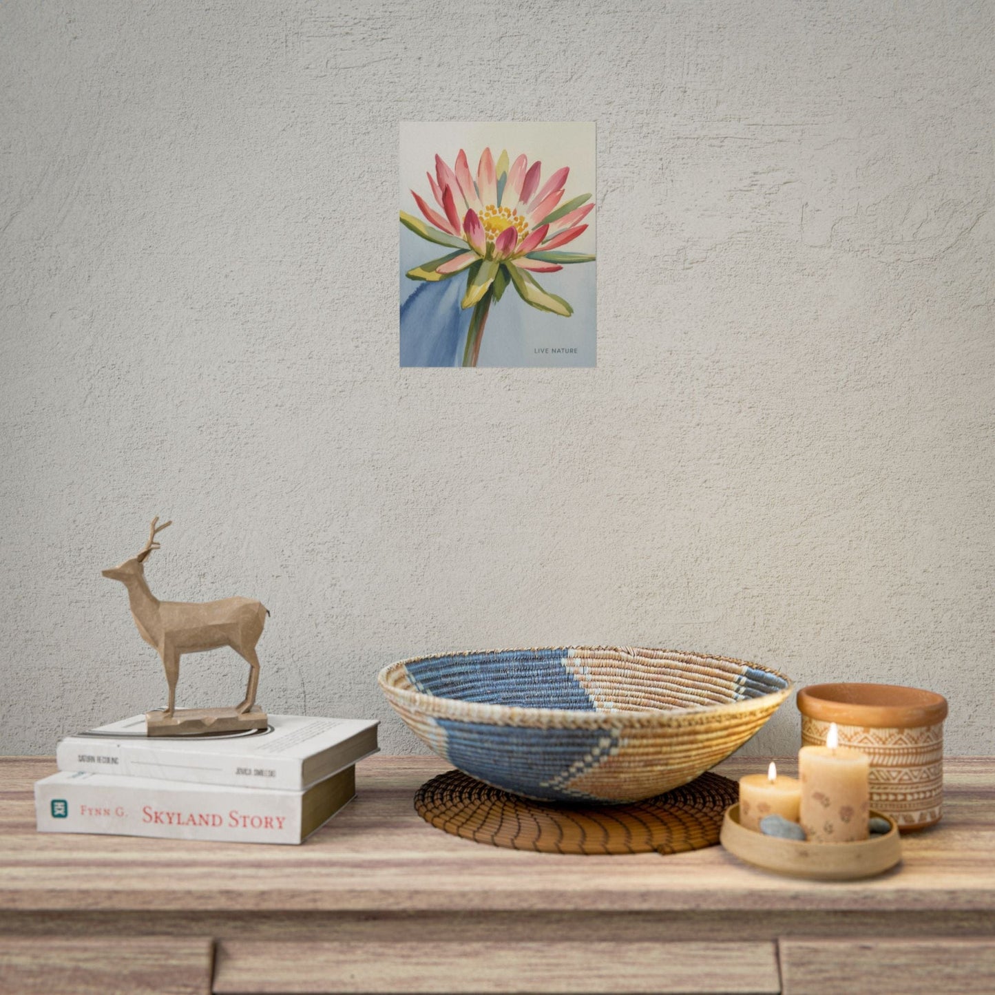 Bitterroot Flower Watercolor Print 'Live Nature