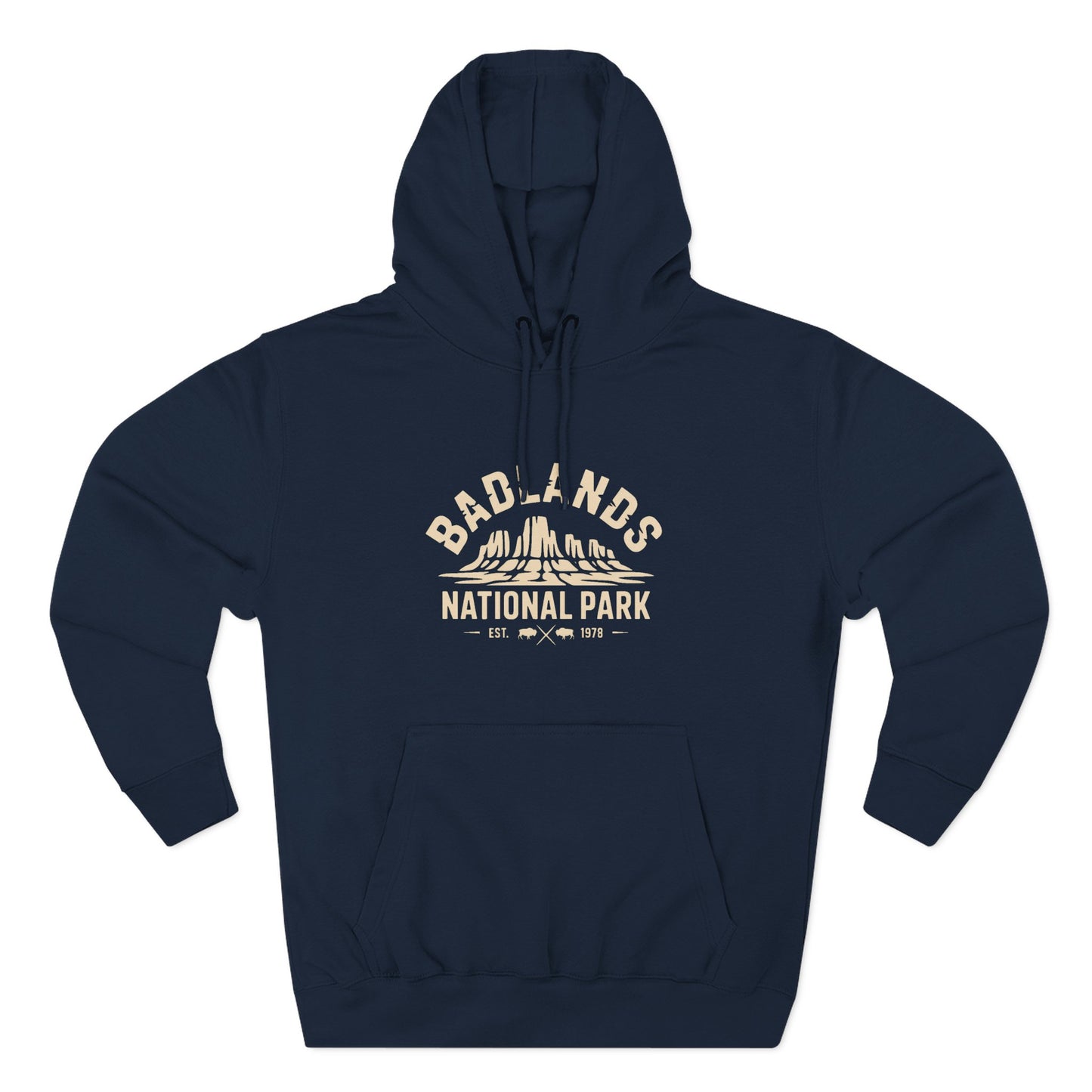 Badlands National Park Graphic Fleece Hoodie Cotton Blend