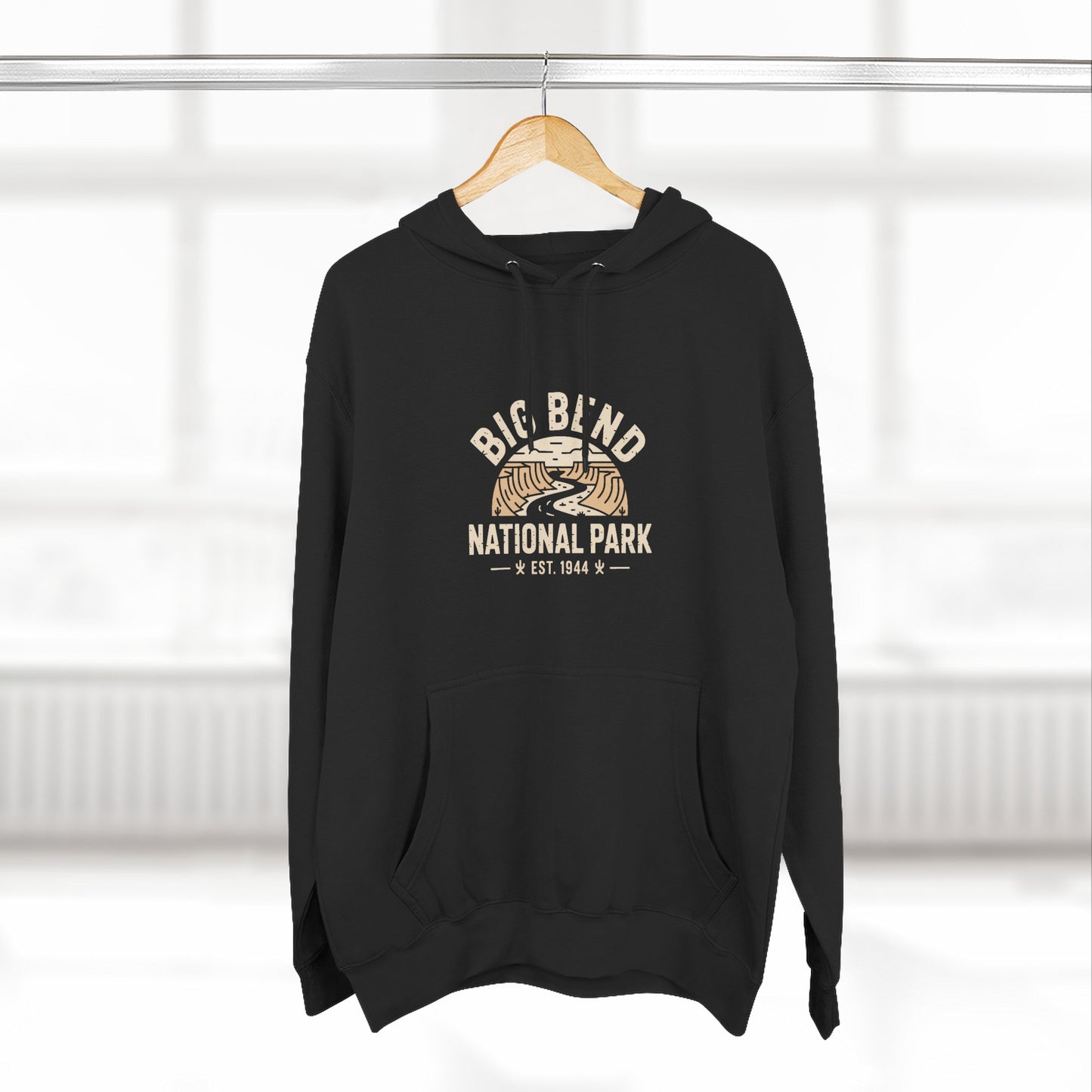 Big Bend National Park Fleece Hoodie White Design