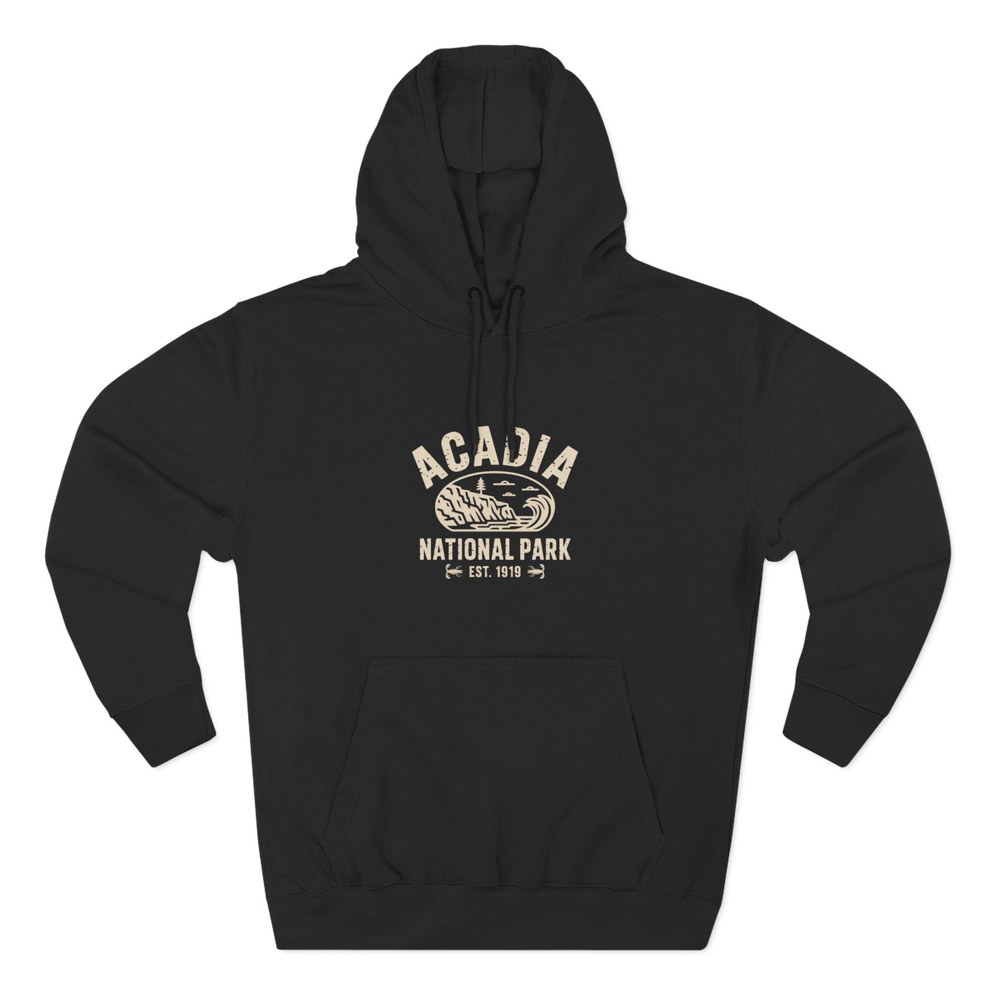 Acadia National Park Fleece Hoodie Ring Spun Cotton