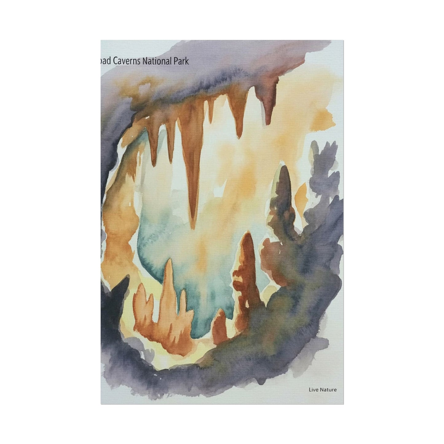 Carlsbad Caverns Watercolor Print Fine Art Poster
