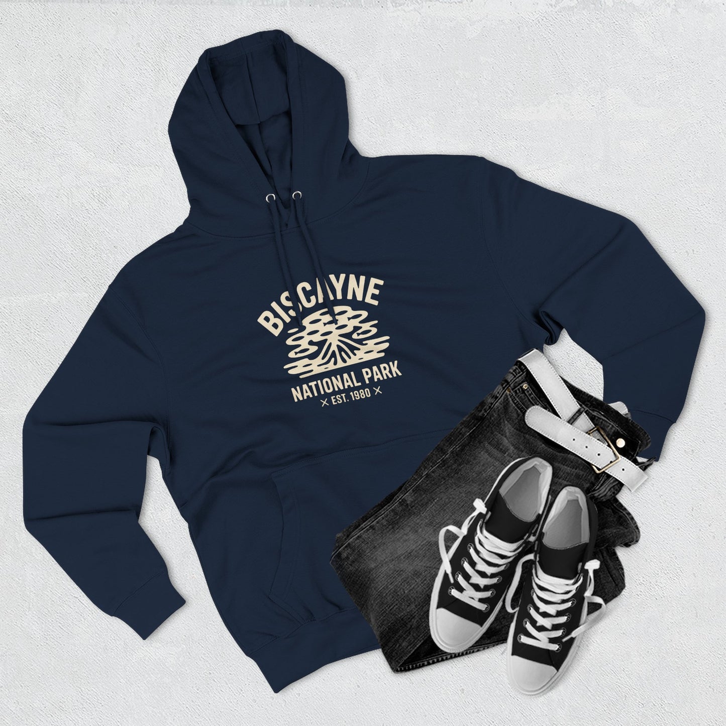 Biscayne National Park Fleece Hoodie Retro Logo