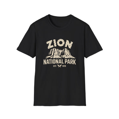 Zion National Park Graphic T-Shirt White Cotton