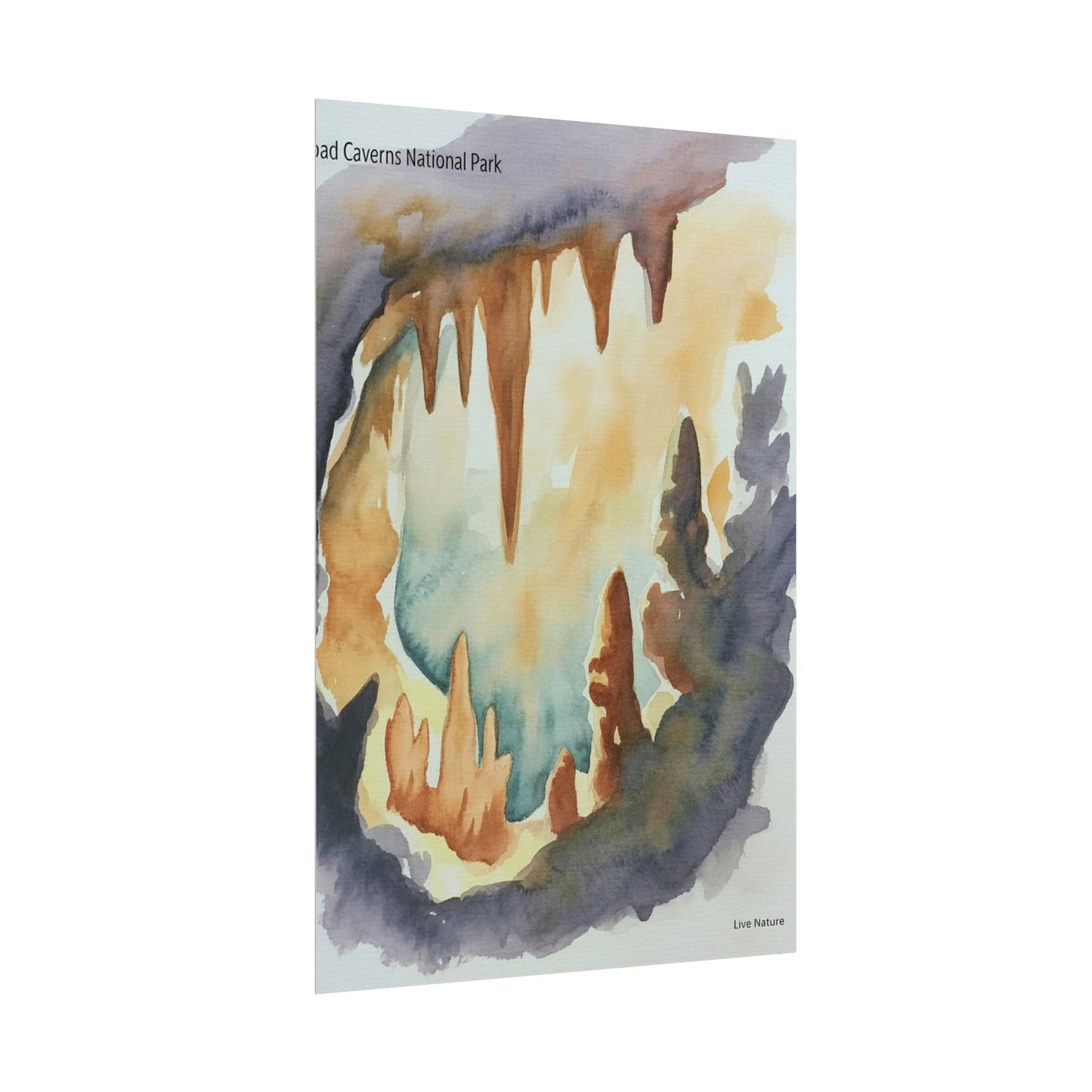 Carlsbad Caverns Watercolor Print Fine Art Poster