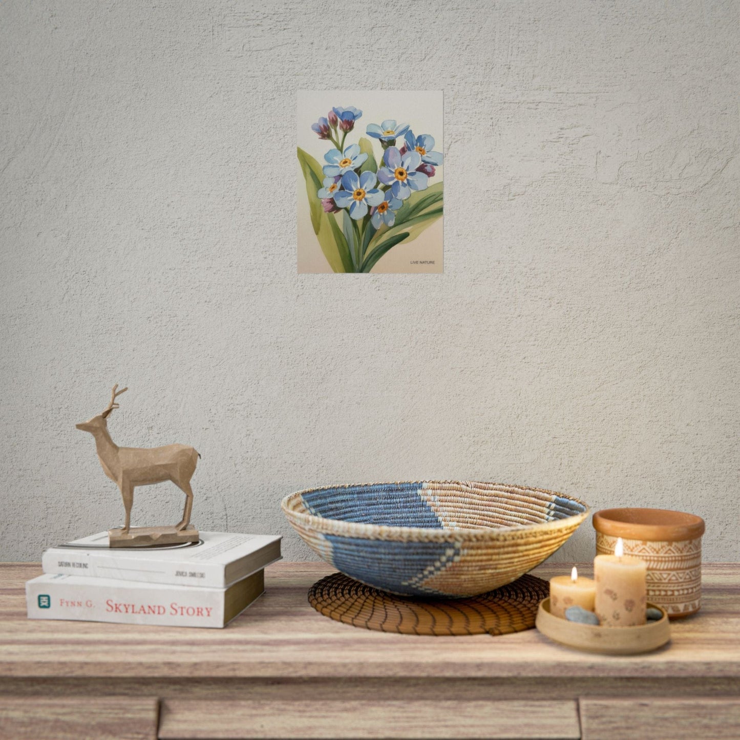 Alaska Forget-Me-Not Floral Watercolor Art Print