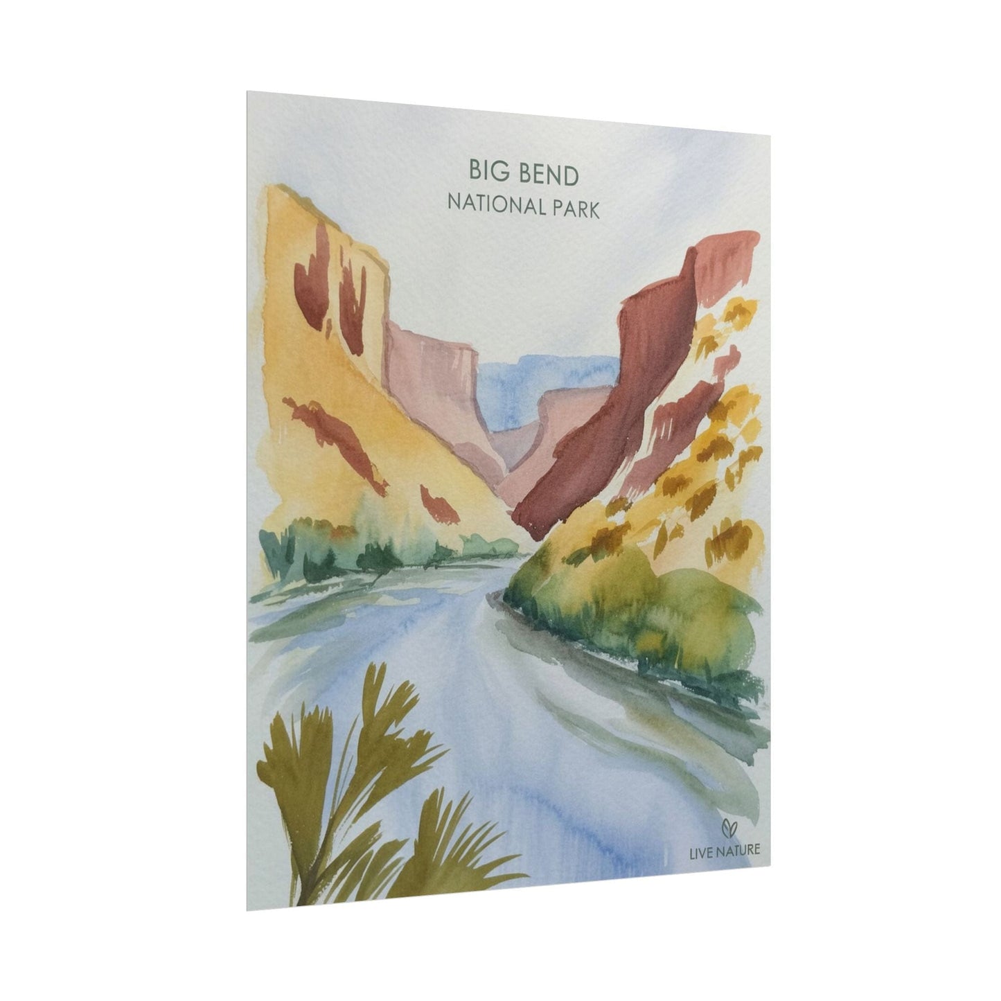 Big Bend National Park Watercolor Art Print