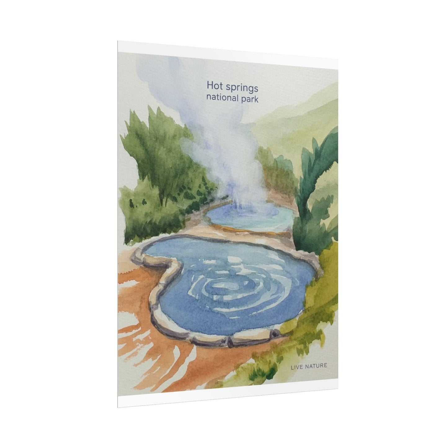 Hot Springs National Park Watercolor Print