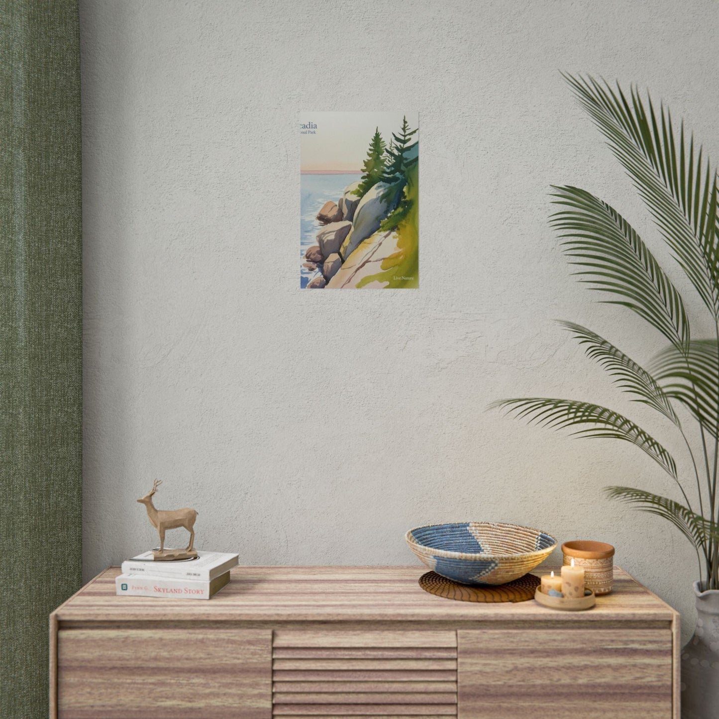 Acadia National Park Coastal Watercolor Art Print