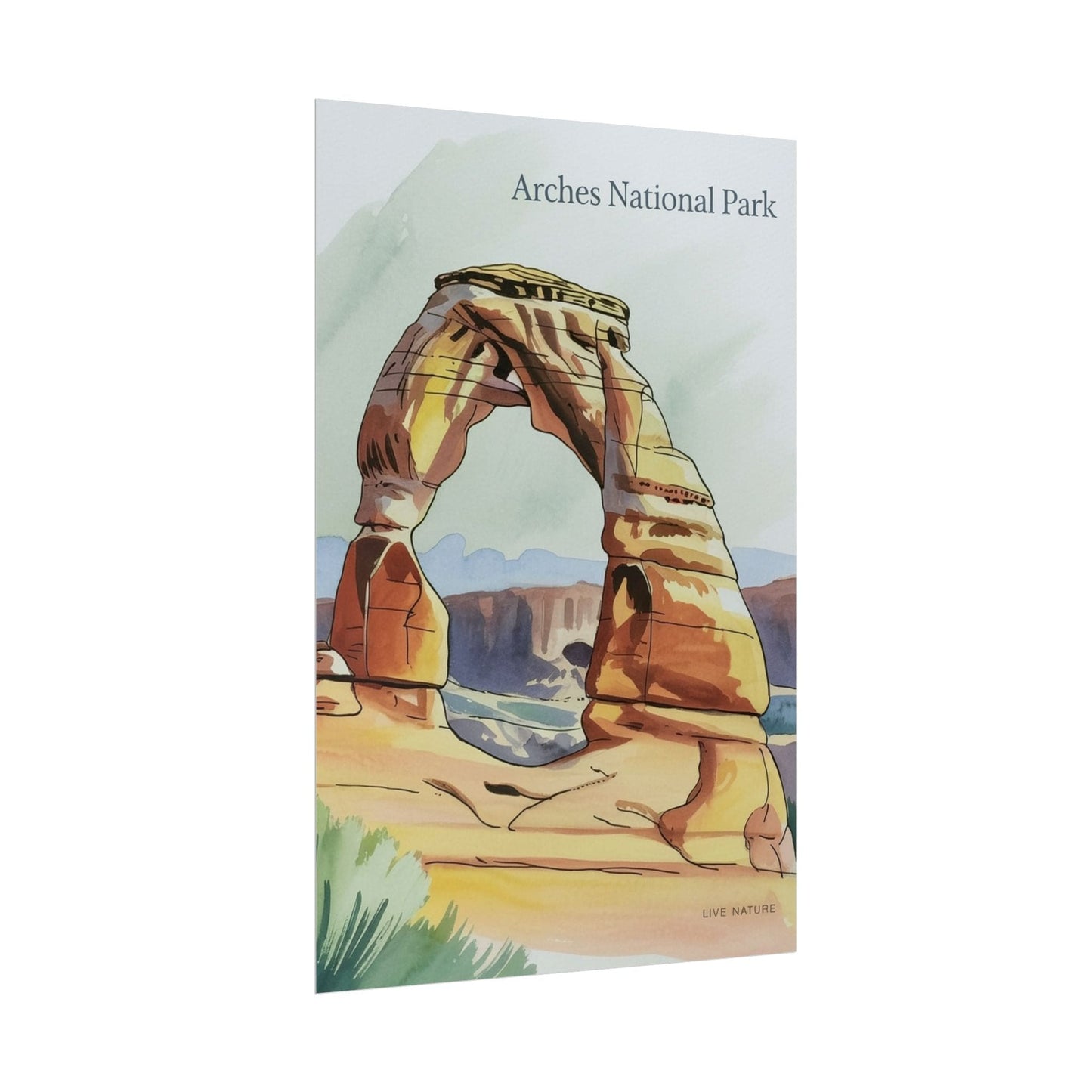 Delicate Arch Watercolor Print Arches National Park