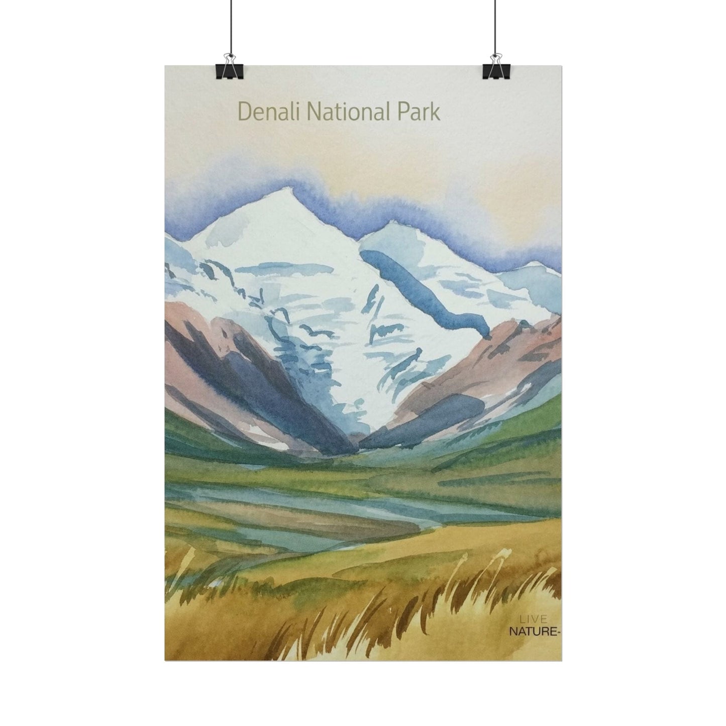Denali National Park Watercolor Art Print
